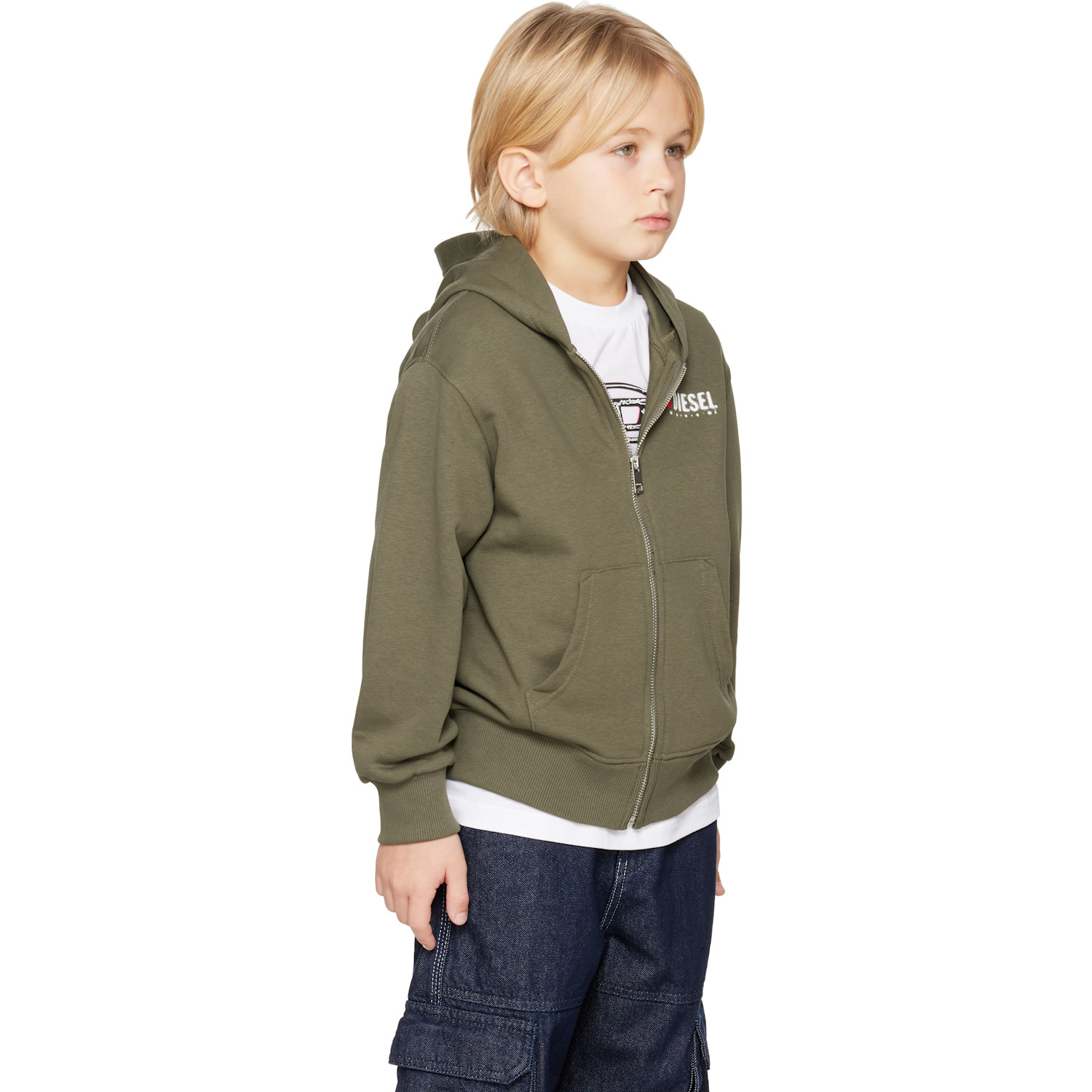  Diesel Kids Khaki Sdropshoodz Over Hoodie 