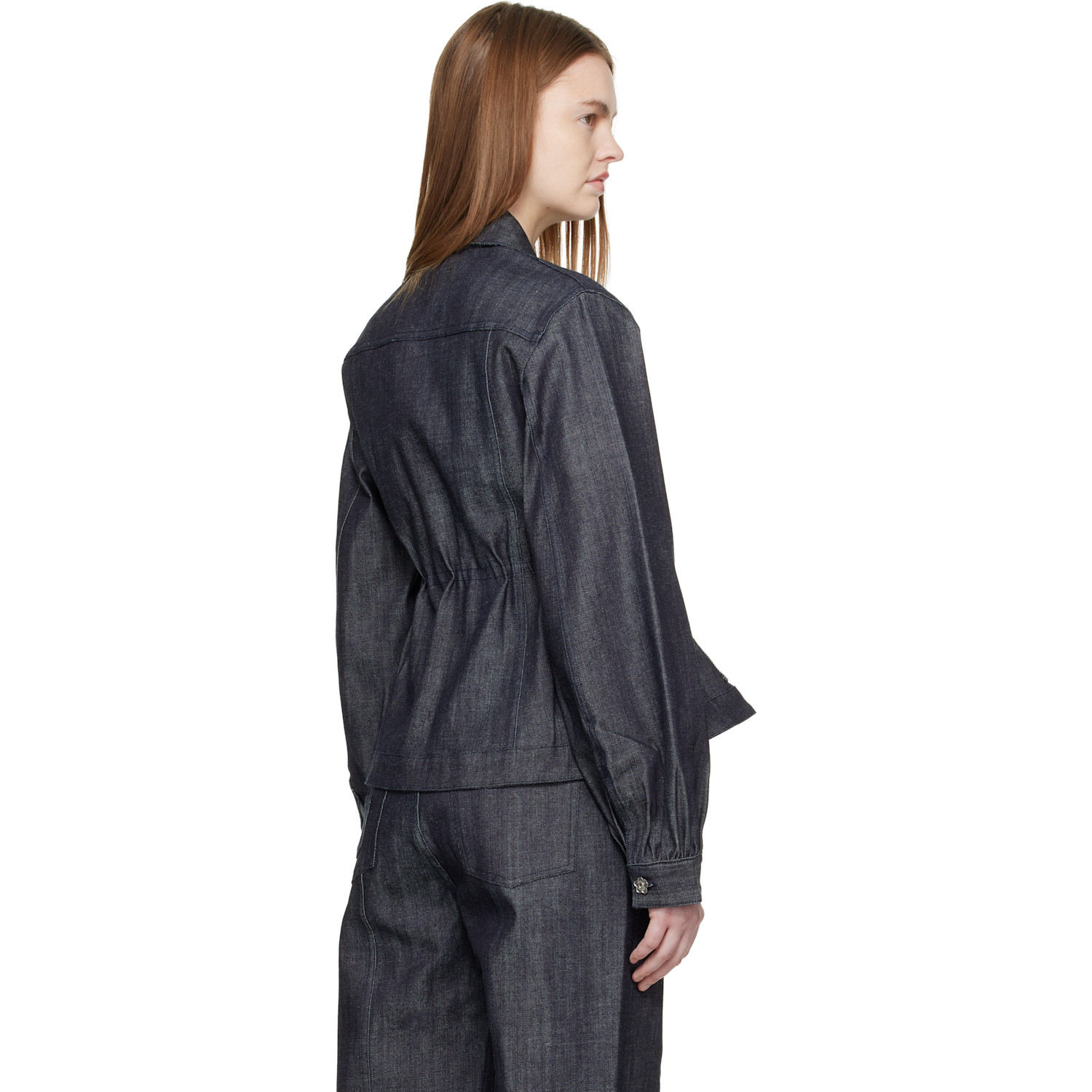  Cecilie Bahnsen Navy Cbcandida Denim Jacket 