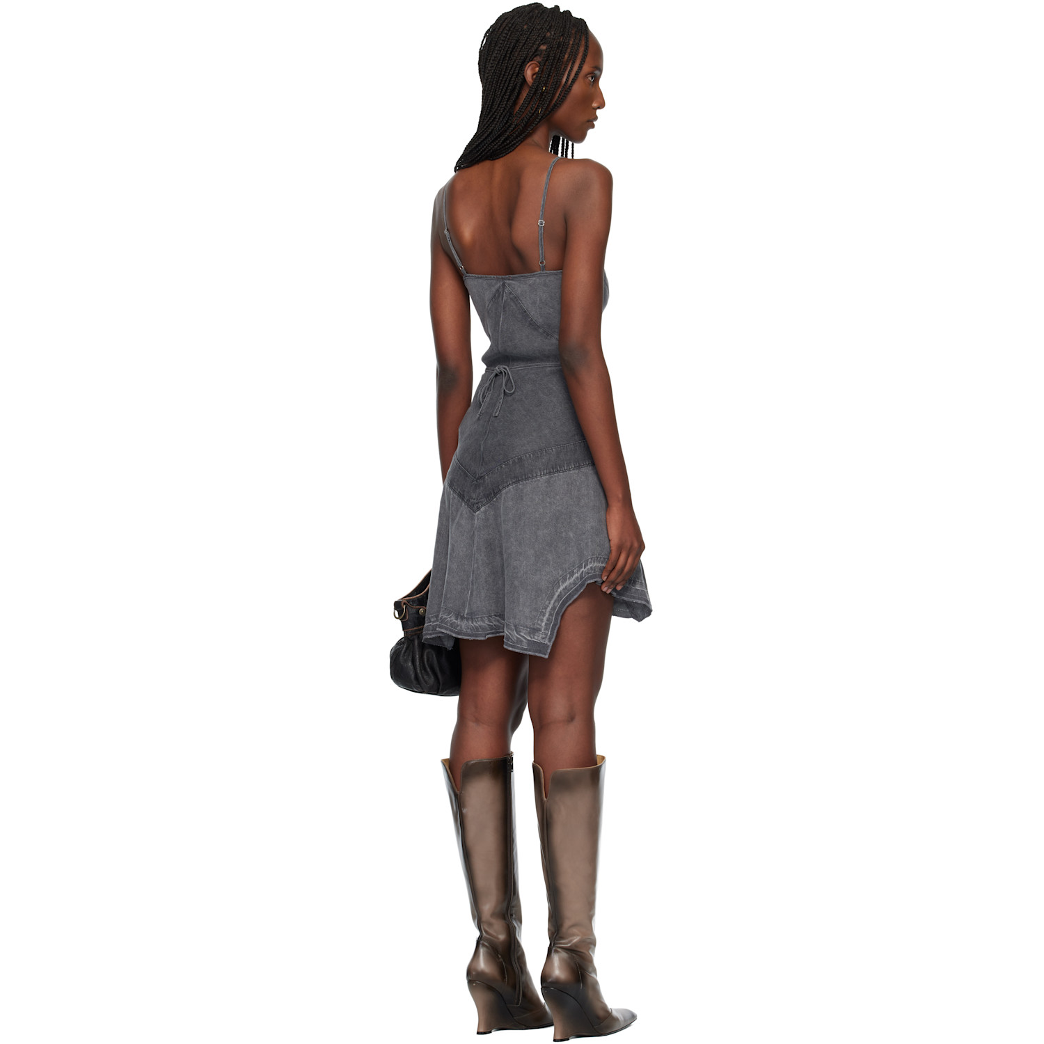  Miss Sixty Black Knwls Edition Denim Cami Minidress 