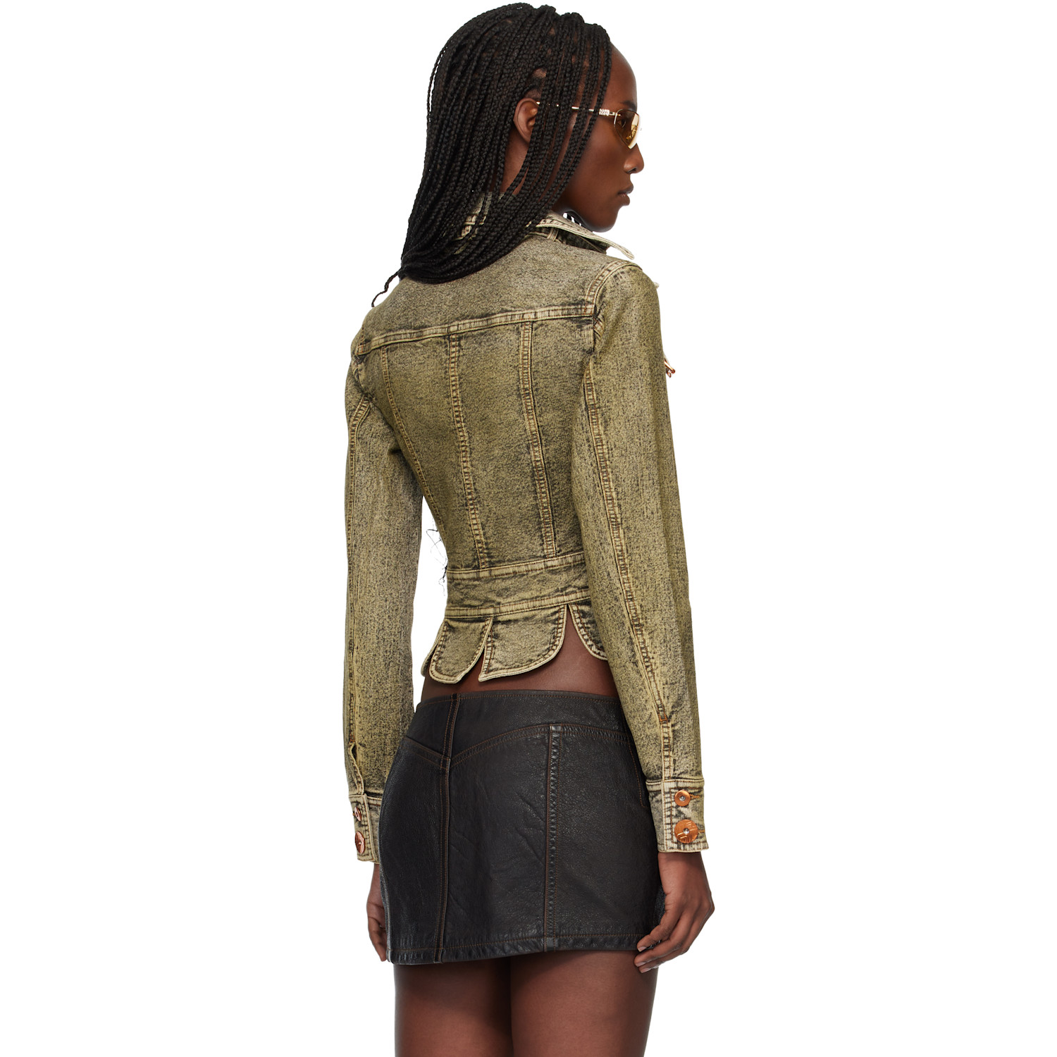  Miss Sixty Green Knwls Edition Tie-dye Denim Jacket 