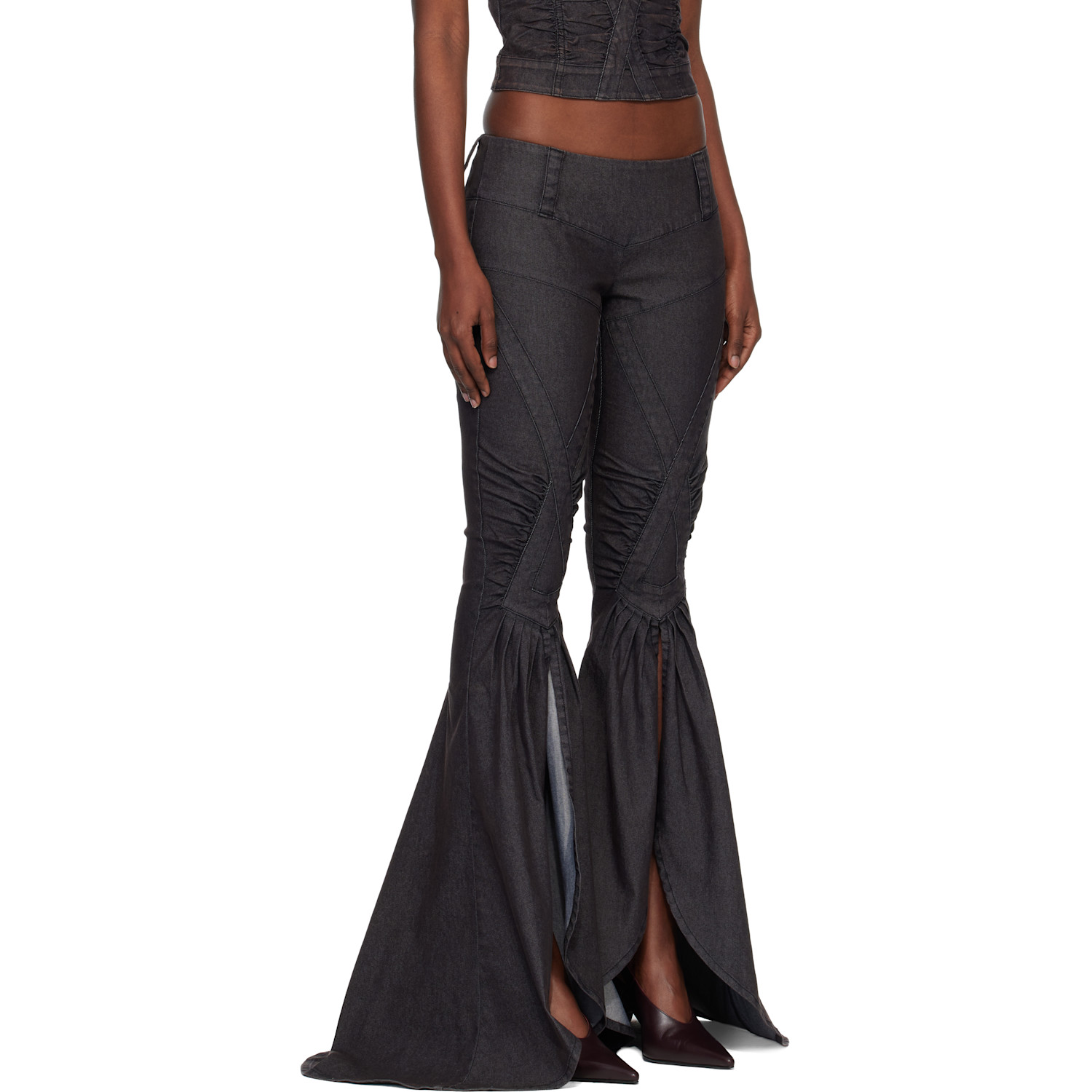  Miss Sixty Black Knwls Edition Slit Tailback Trousers 