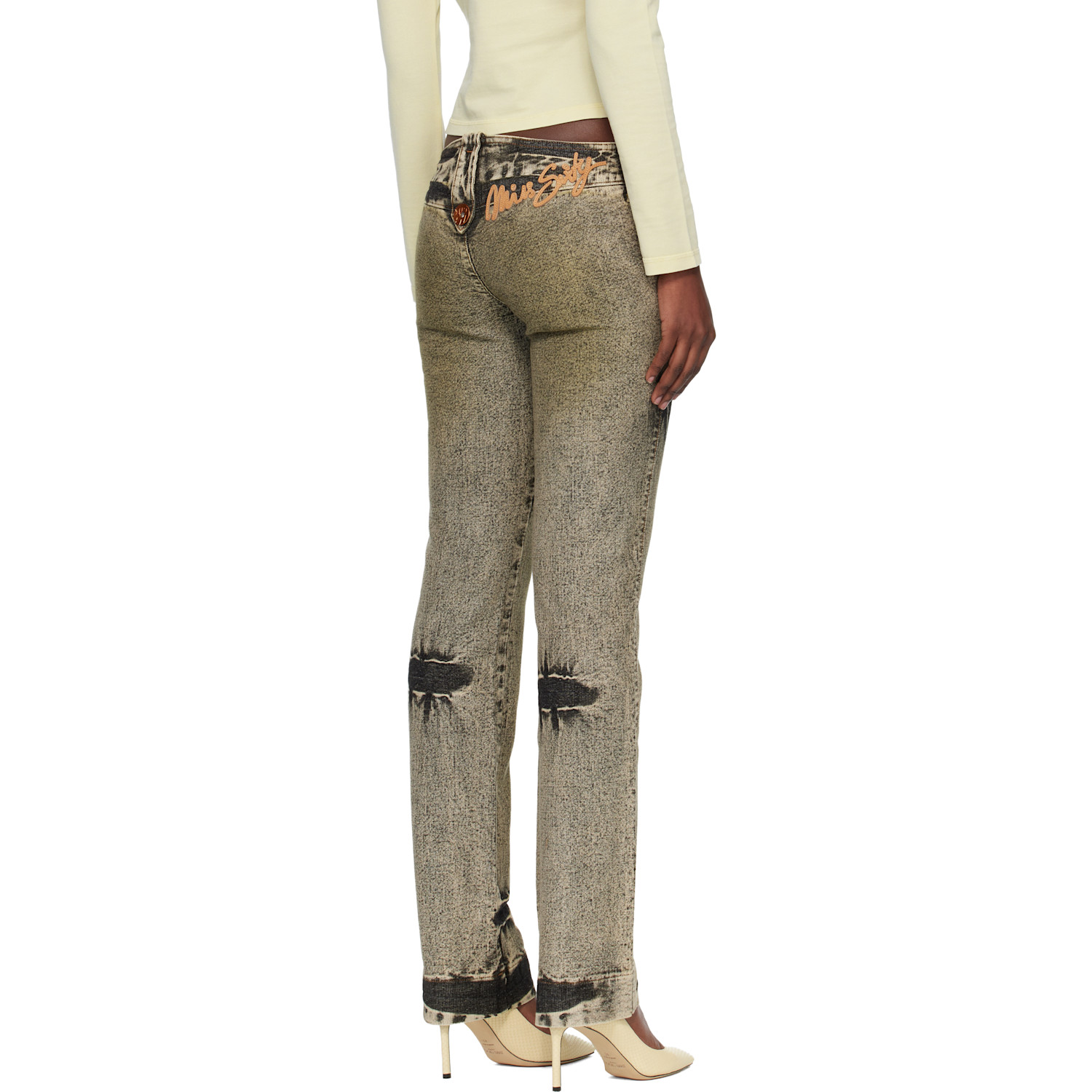 Miss Sixty Green Knwls Edition Tie-dye Jeans 