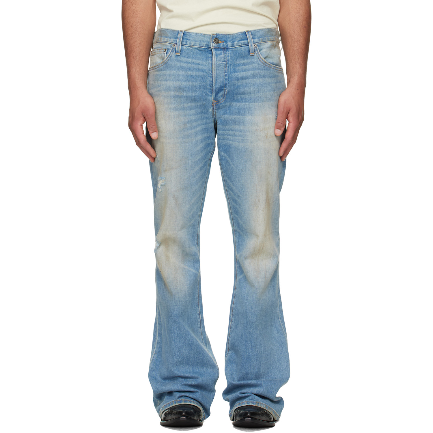 COÛT DE LA LIBERTÉ Blue Jimmy Sioux Stretch Flare Jeans