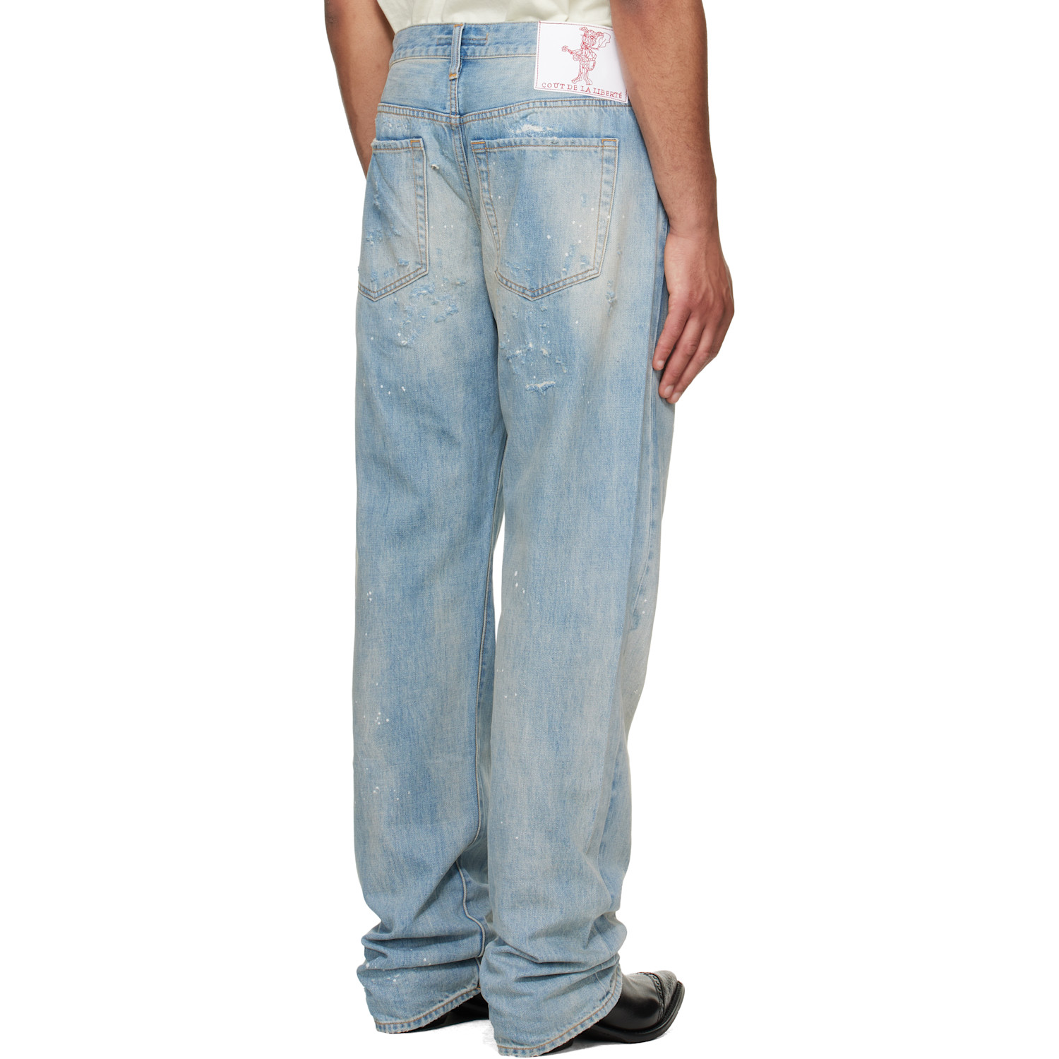  Coût De La Liberté Blue Bobby Selvage Relaxed Jeans 