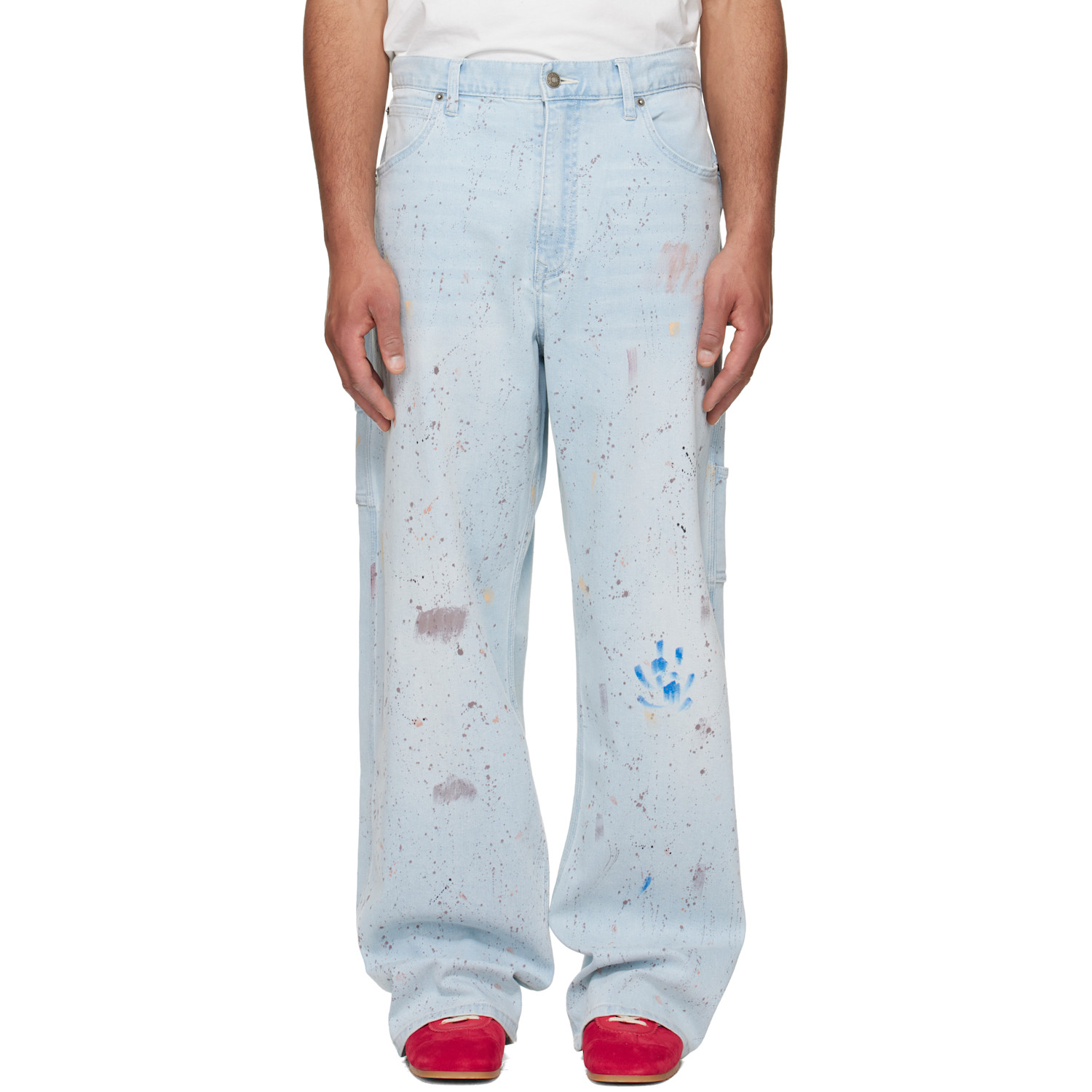 COÛT DE LA LIBERTÉ Blue Nova Sling Over Sized Painter Jeans