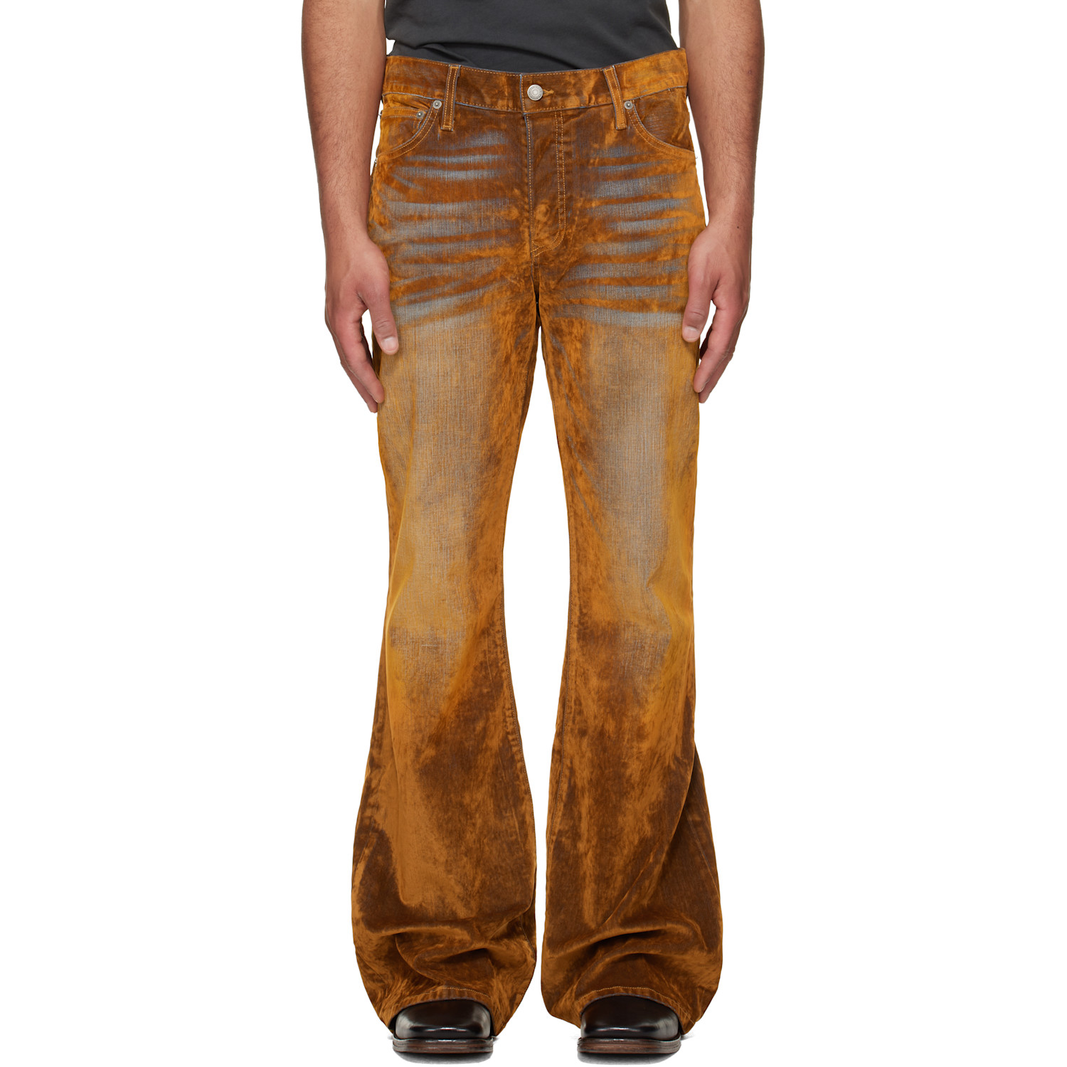 COÛT DE LA LIBERTÉ Orange Jimmy Stretch Flare Jeans