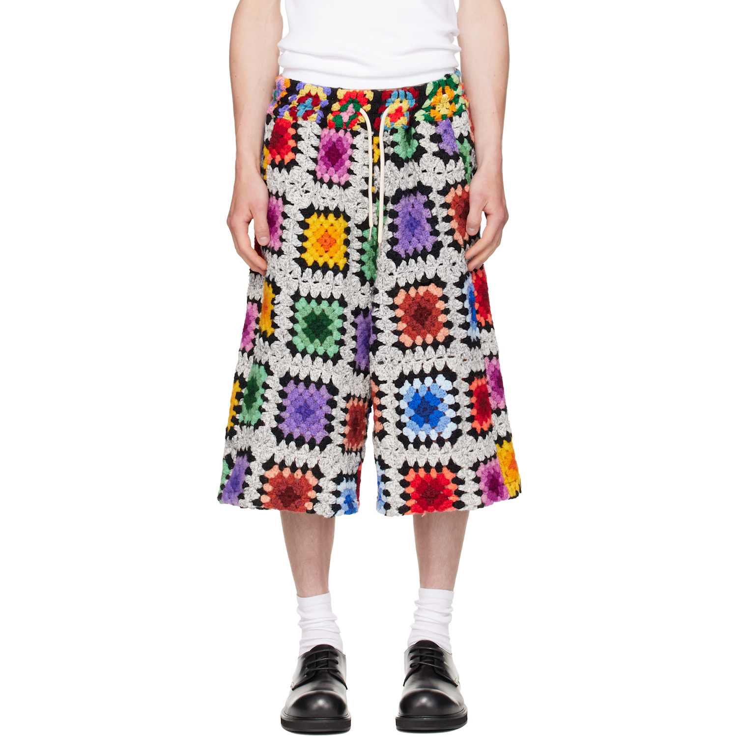 COÛT DE LA LIBERTÉ Multicolor Angel Crochet Basketball Shorts