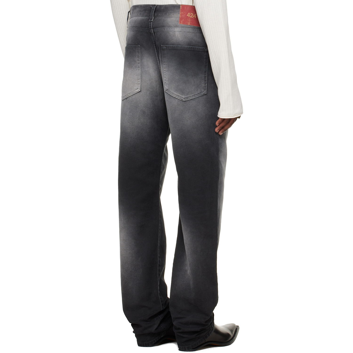  424 Black & Gray Collection Loose Fivepocket Trousers 