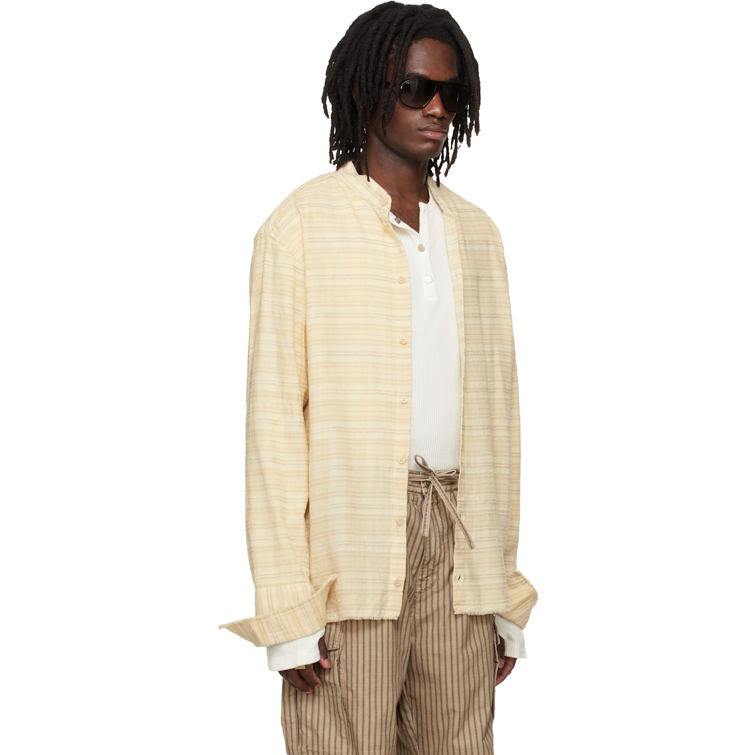 424 Beige Flannel Shirt 