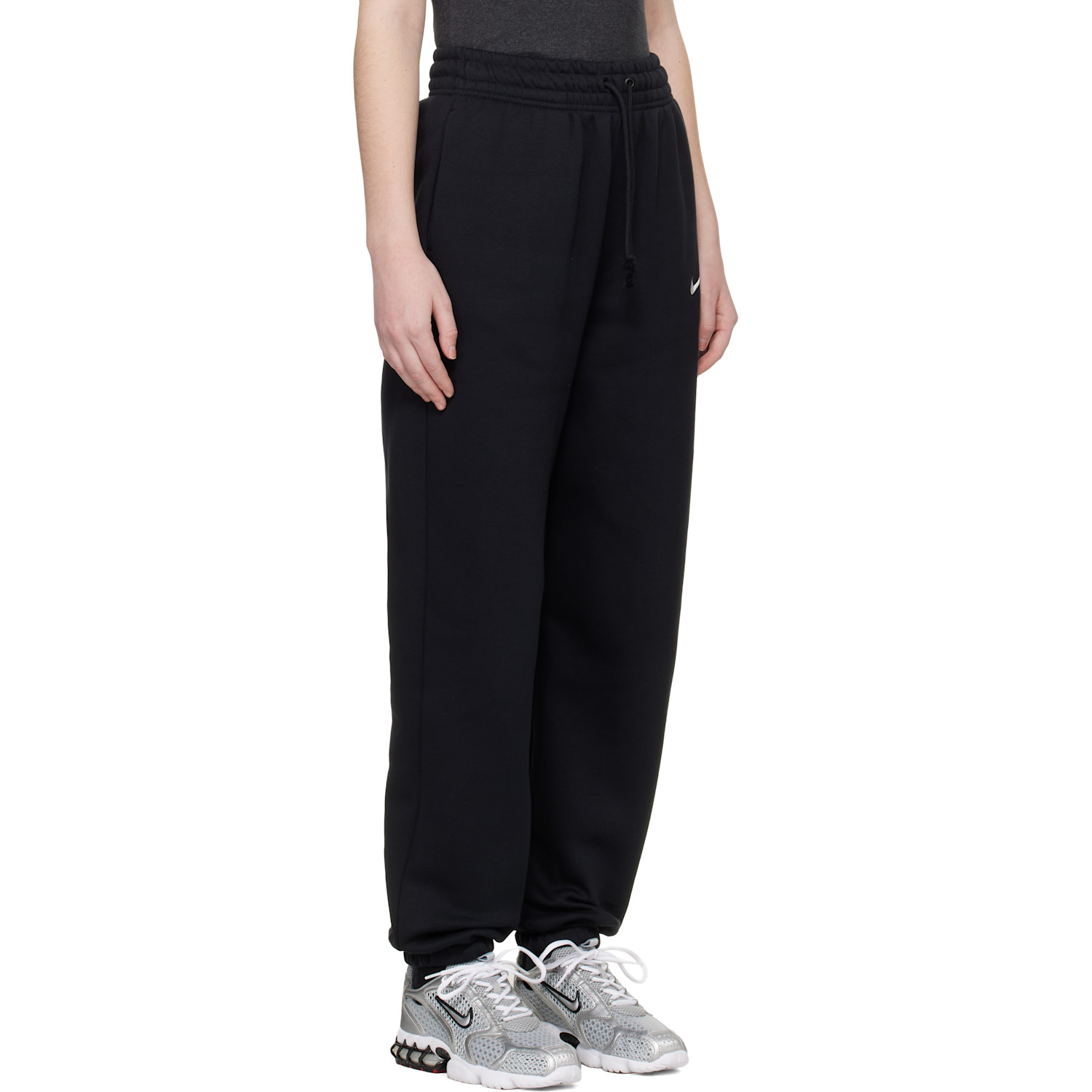  Nike Black Sportswear High-waisted Oversized Tracksuit Pants 
