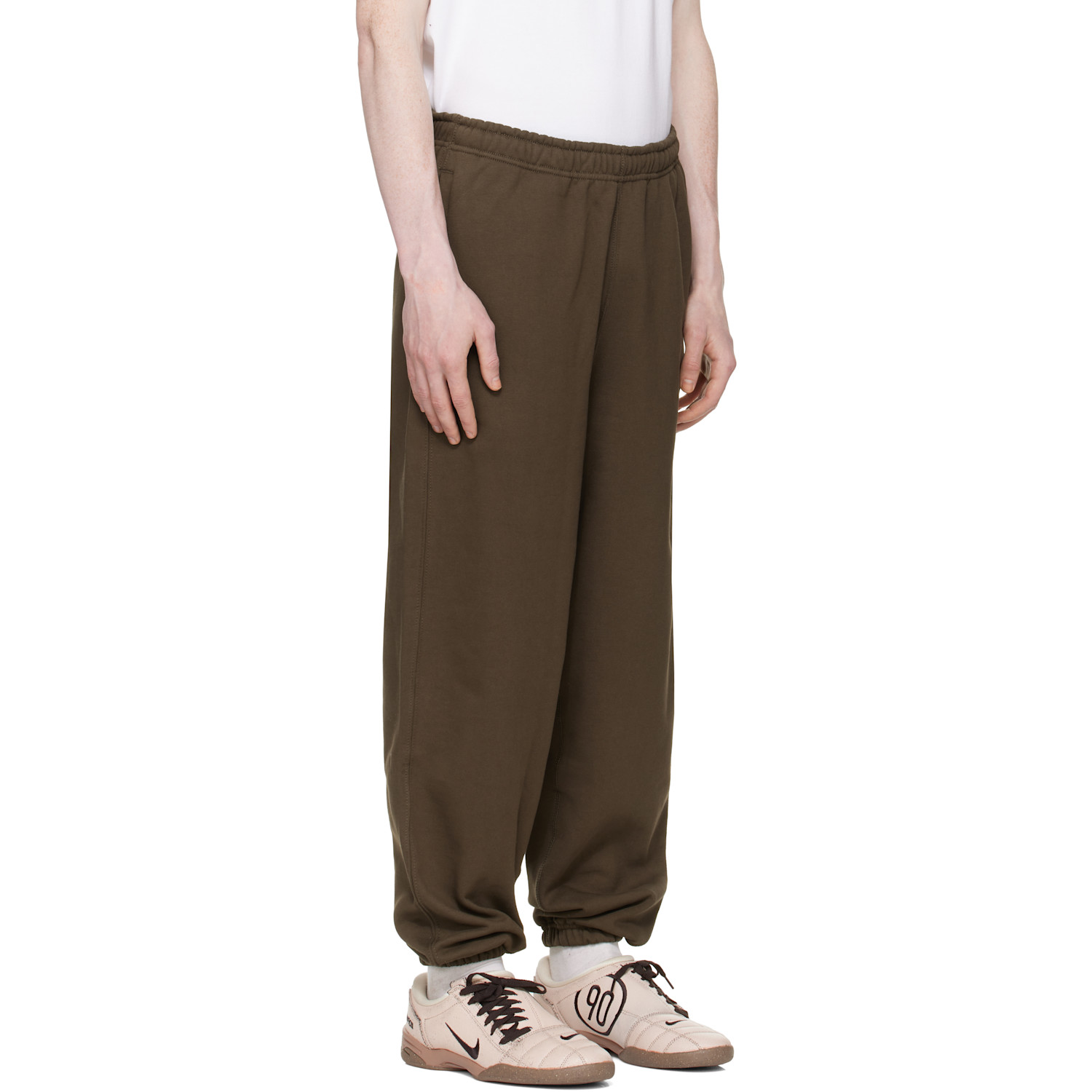  Nike Khaki Solo Swoosh Cuffed Fleece Sweatpants 