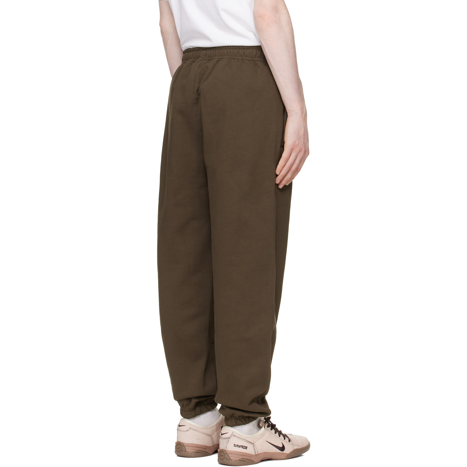  Nike Khaki Solo Swoosh Cuffed Fleece Sweatpants 