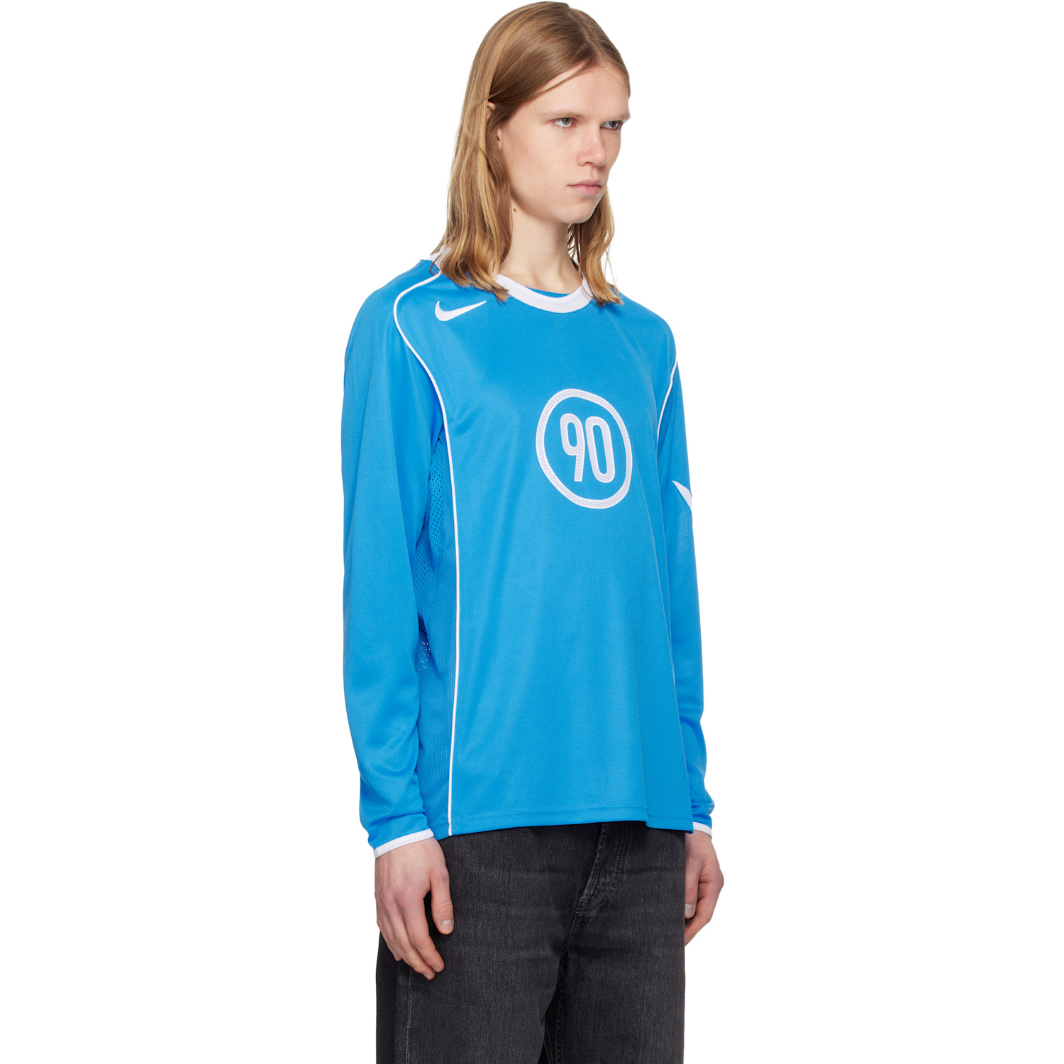  Nike Blue Total 90 Dri-fit Long-sleeve Football Jersey 