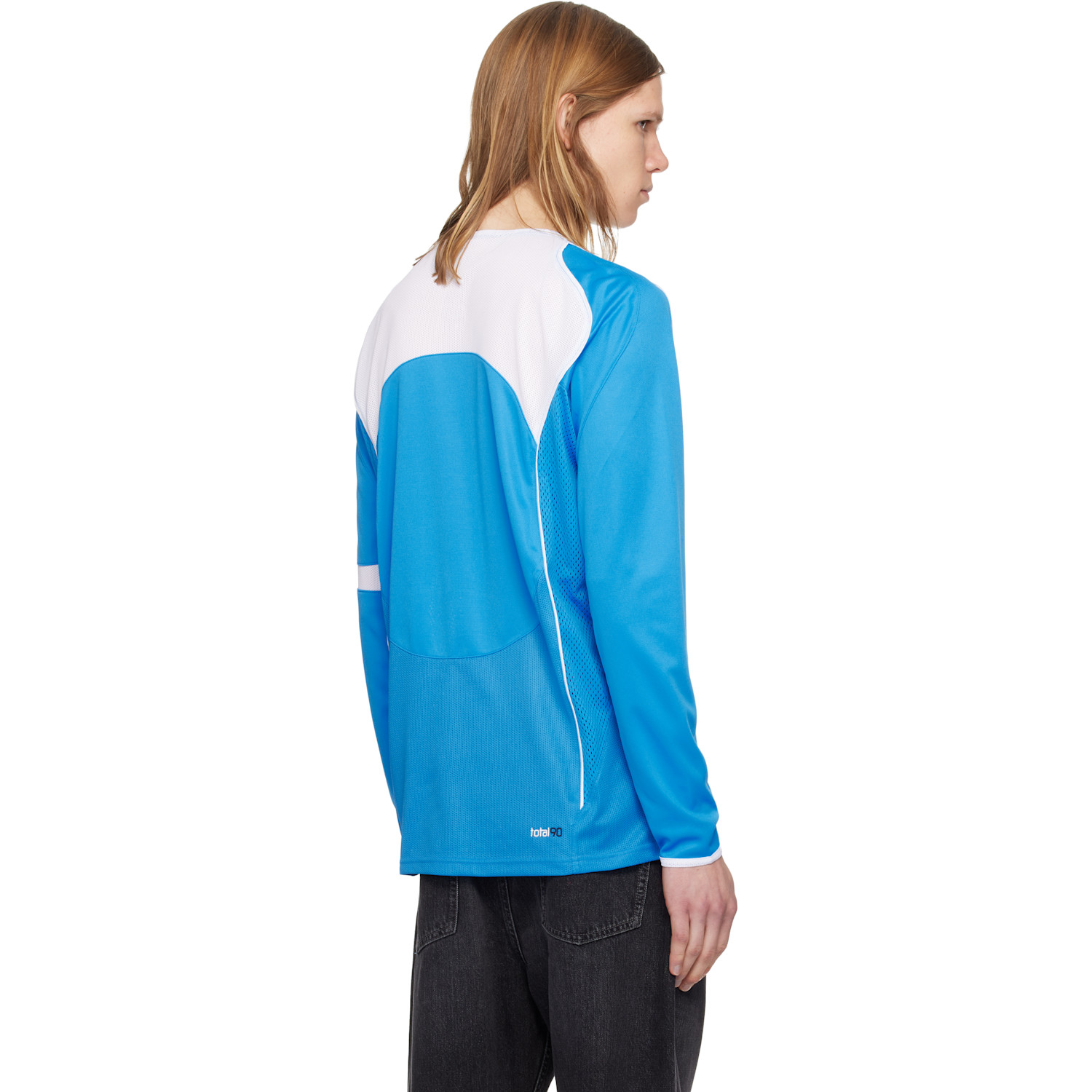  Nike Blue Total 90 Dri-fit Long-sleeve Football Jersey 