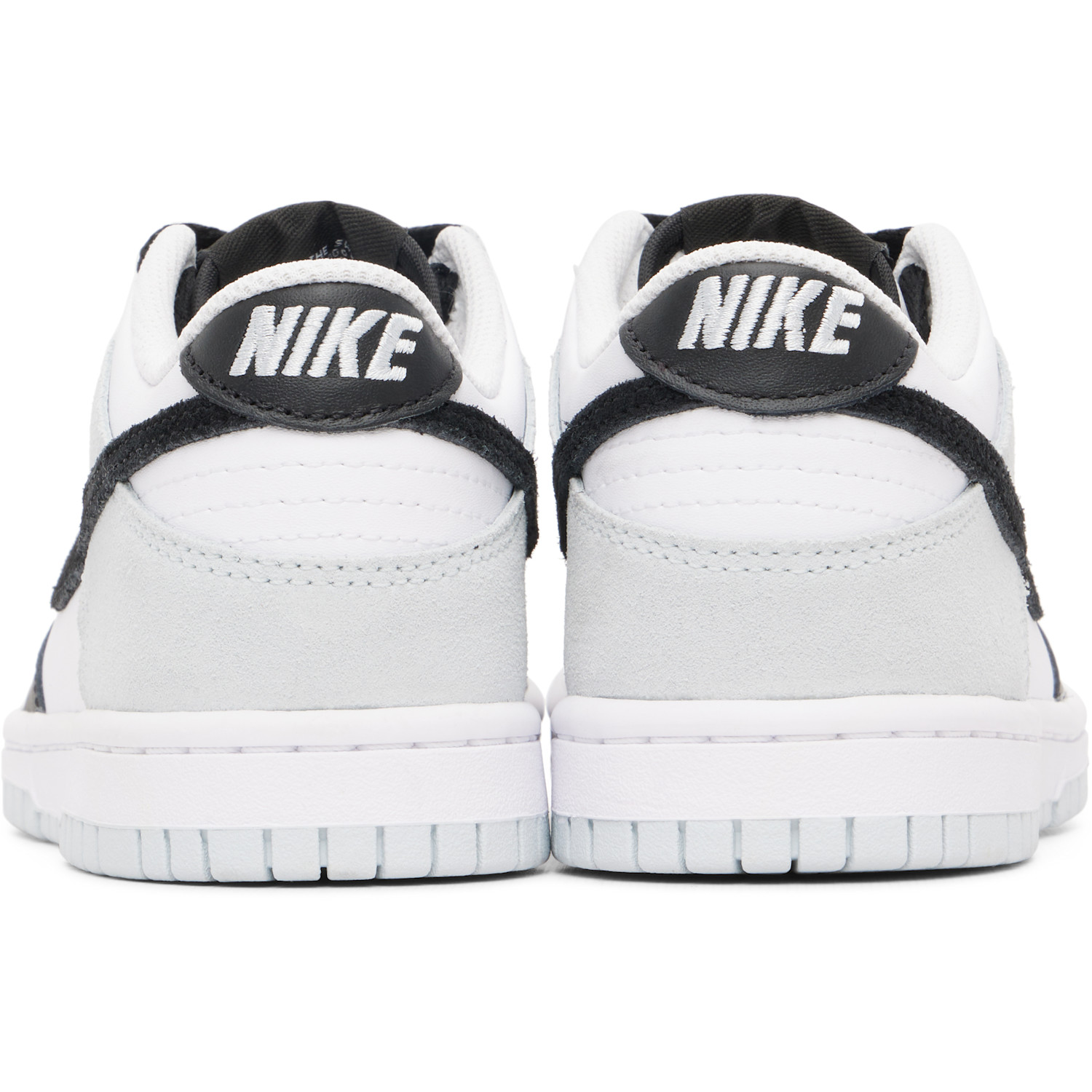 Nike Big Kids White & Black Dunk Low Essential Sneakers 