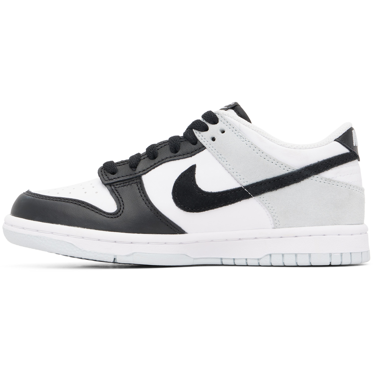  Nike Big Kids White & Black Dunk Low Essential Sneakers 