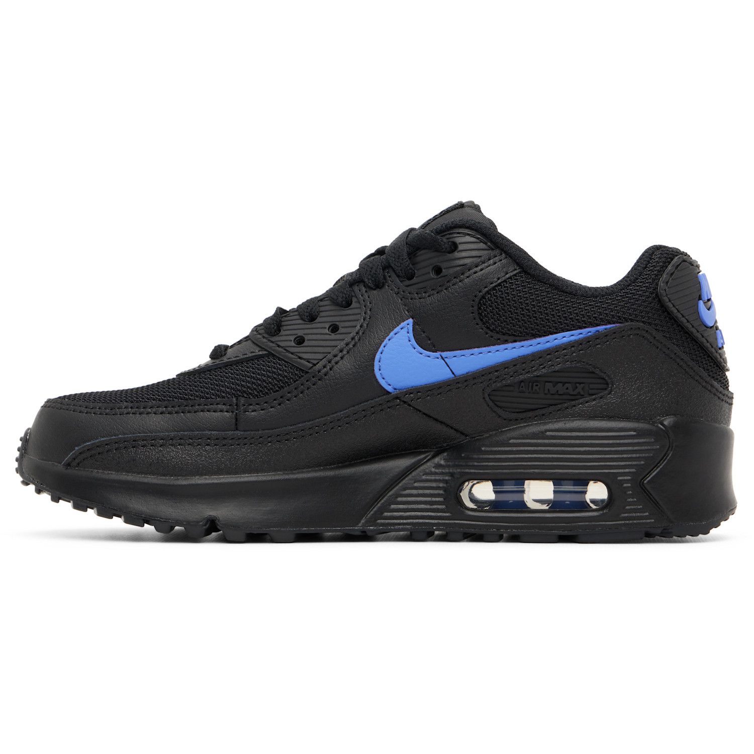  Nike Big Kids Black Air Max 90 Sneakers 