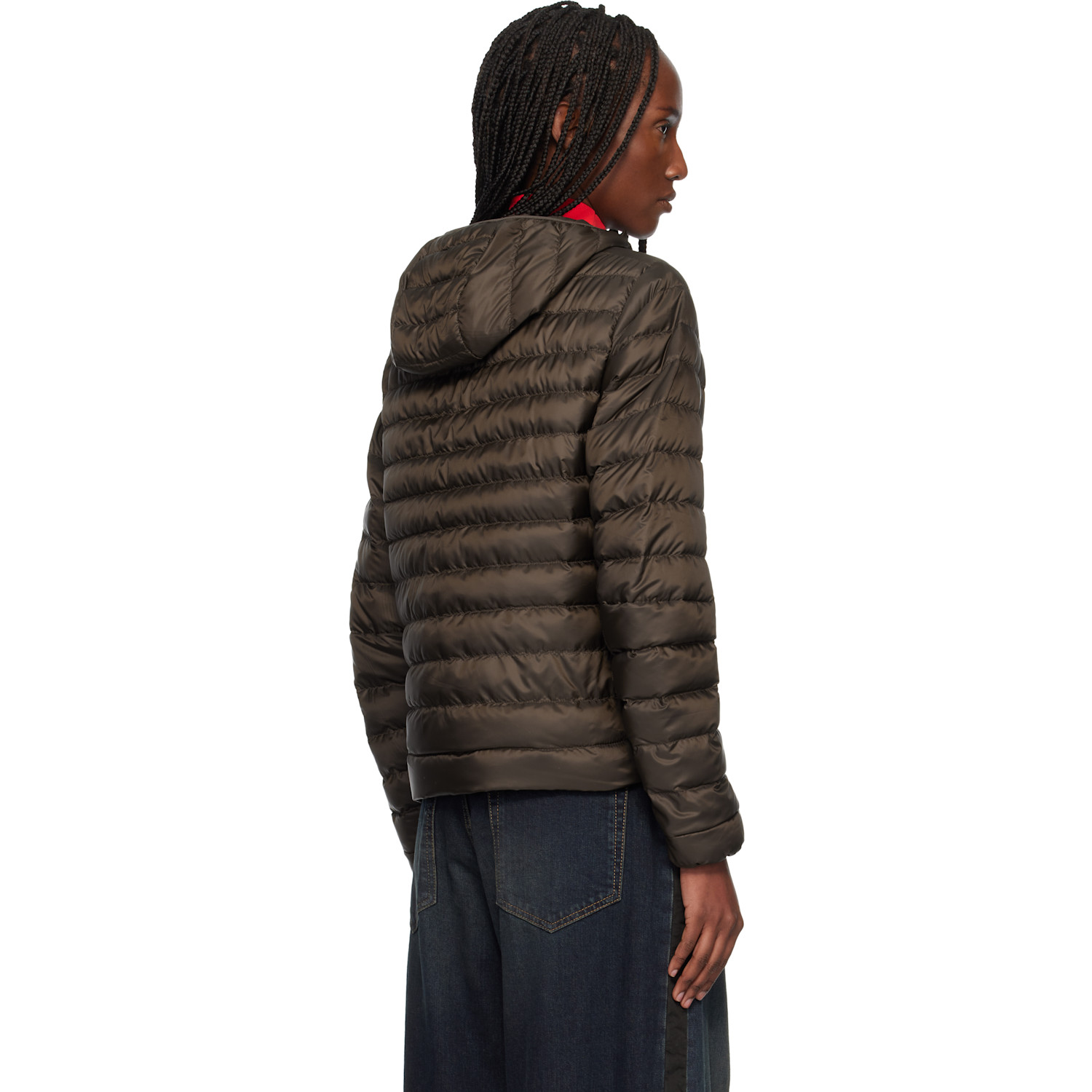  Canada Goose Brown Aethera Hoodie Down Jacket 