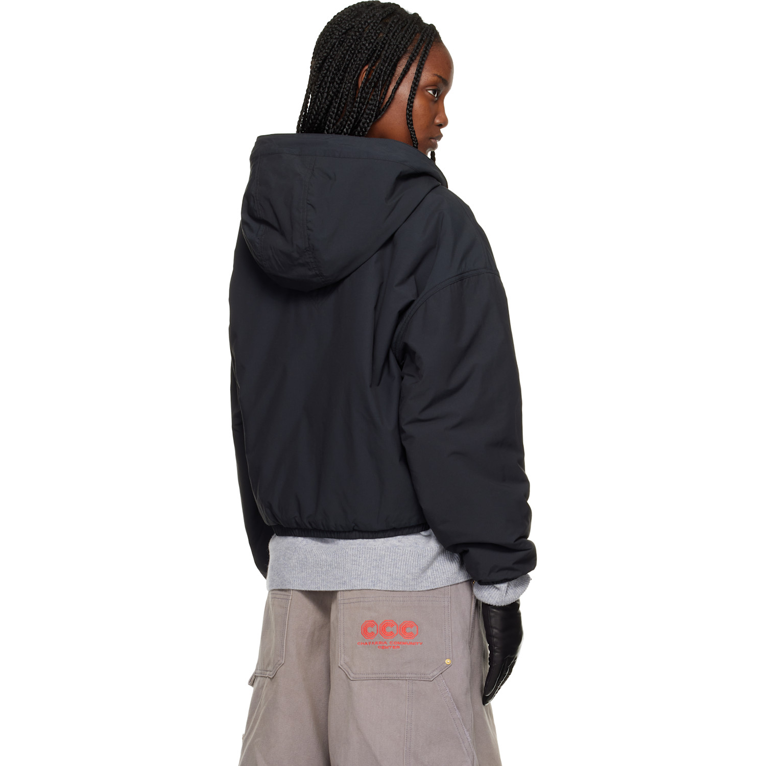  Canada Goose Brown & Black Alberni Fleece Reversible Bomber Jacket 