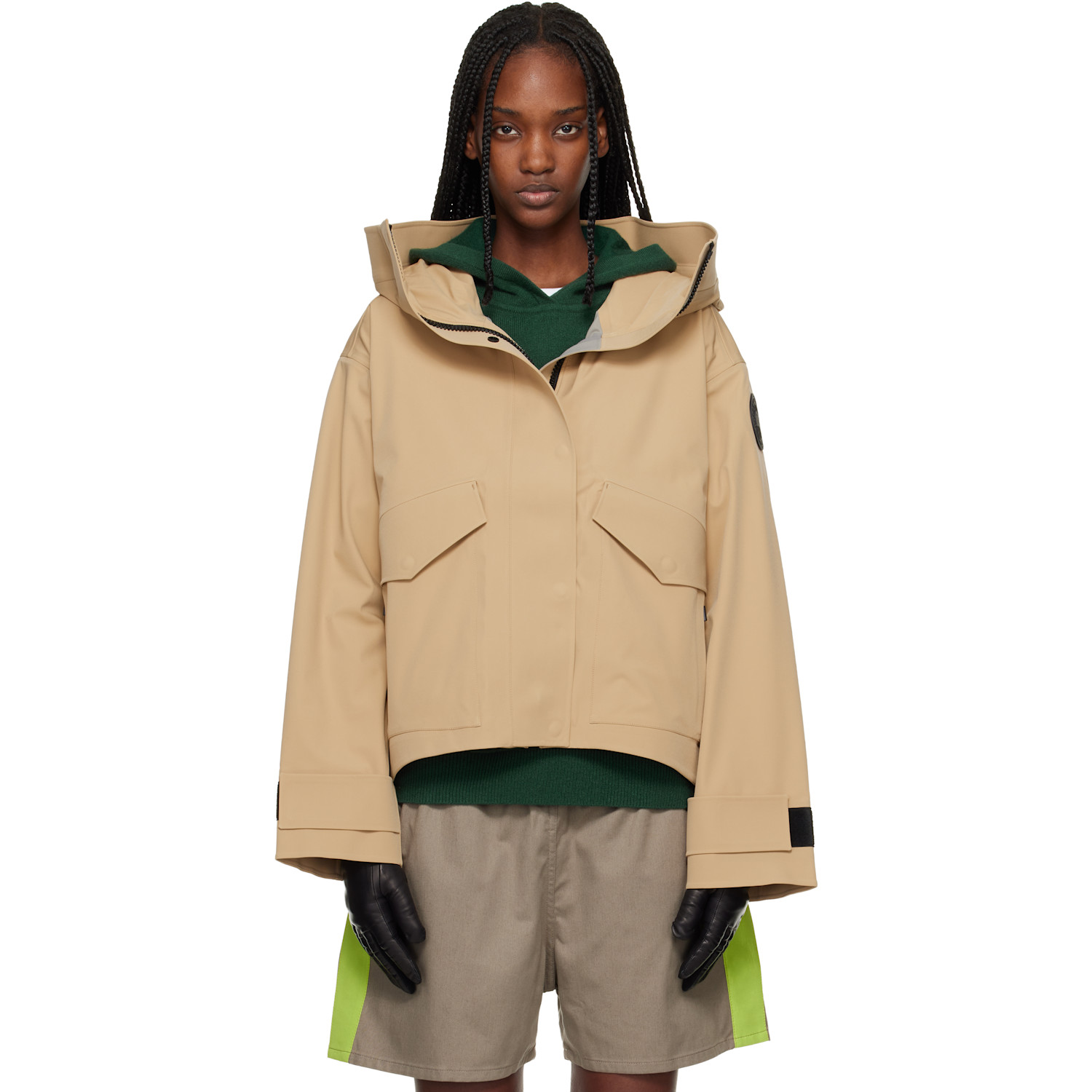 Canada Goose Beige 'Black Label' Tofino Rain Jacket