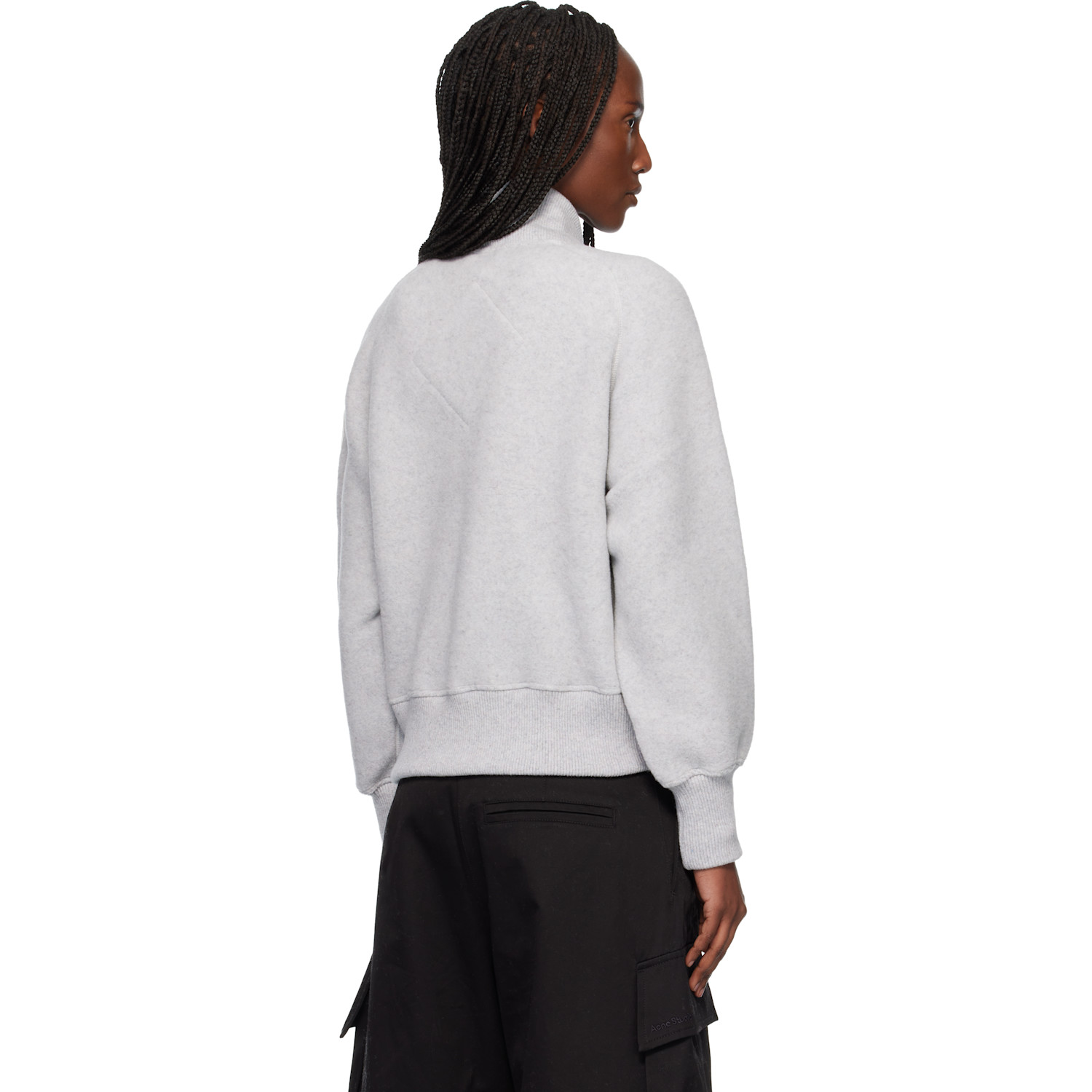  Canada Goose Gray 'white Label' Sierra Fleece Bomber Jacket 
