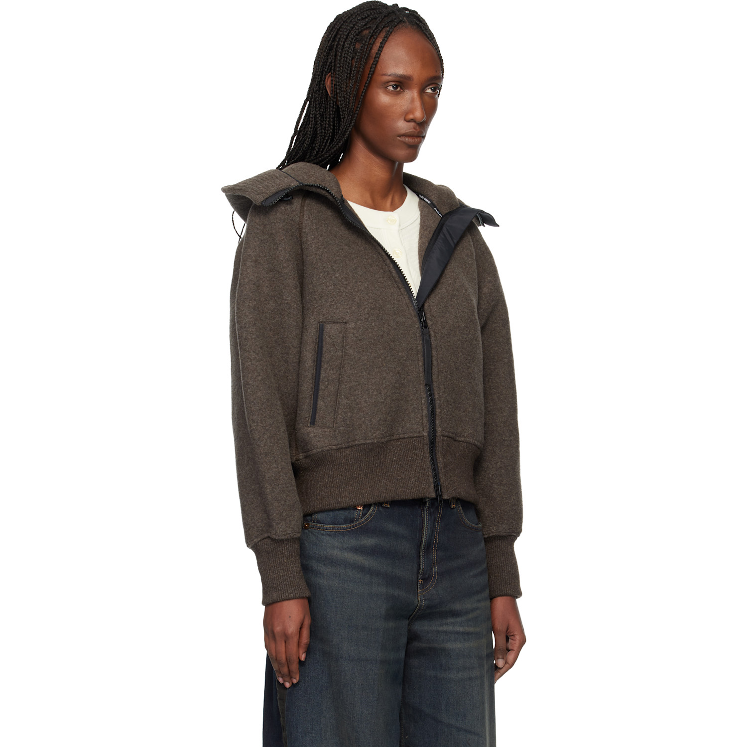  Canada Goose Brown 'black Label' Chilliwack Bomber Jacket 