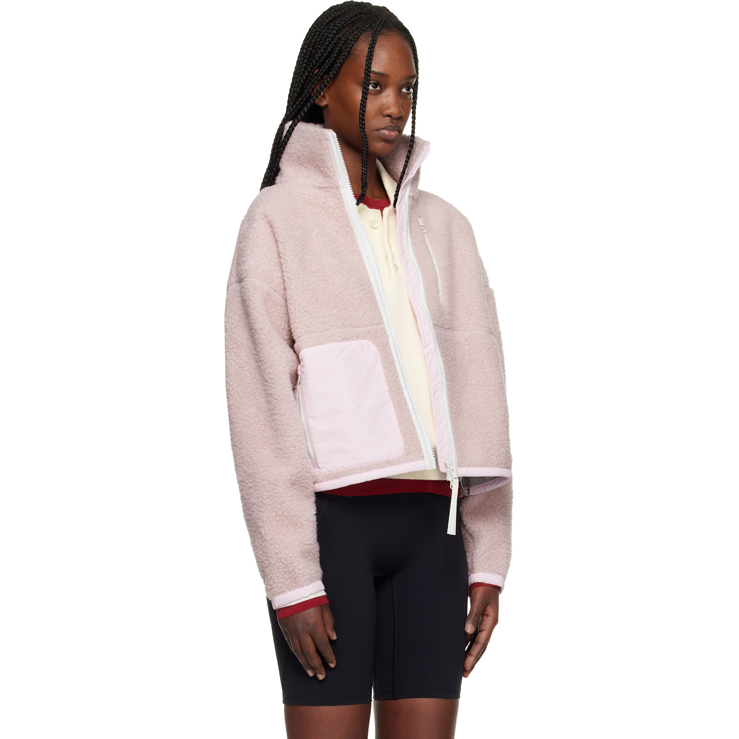  Canada Goose Pink 'white Label' Simcoe Zip Up Fleece Jacket 