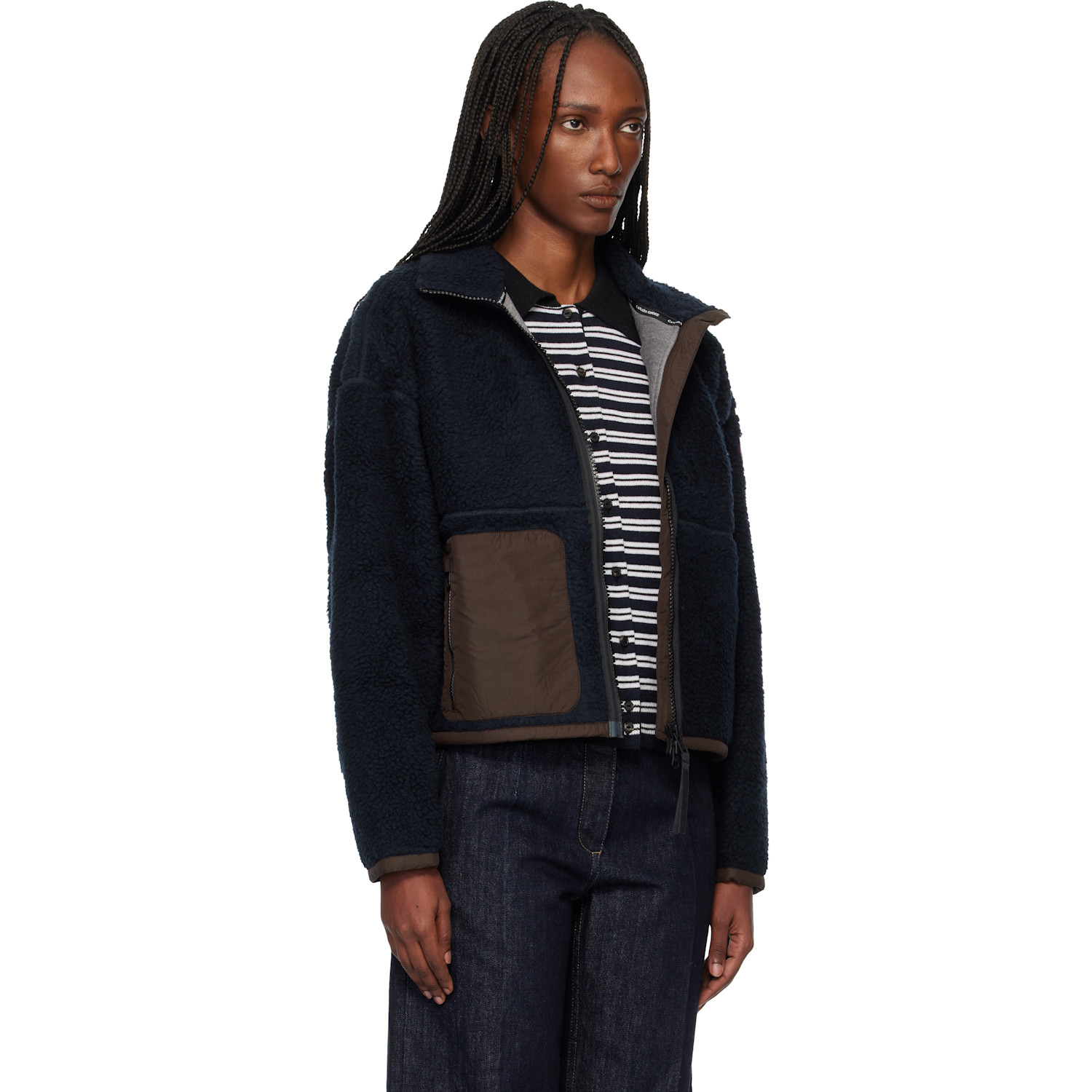  Canada Goose Black Simcoe Zip Up Fleece Jacket 