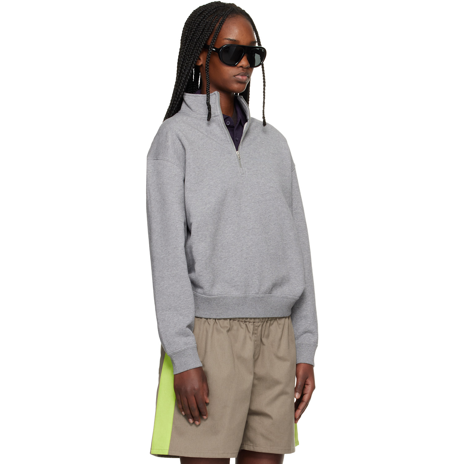  Canada Goose Gray Wander Quarter Zip Sweatshirt 