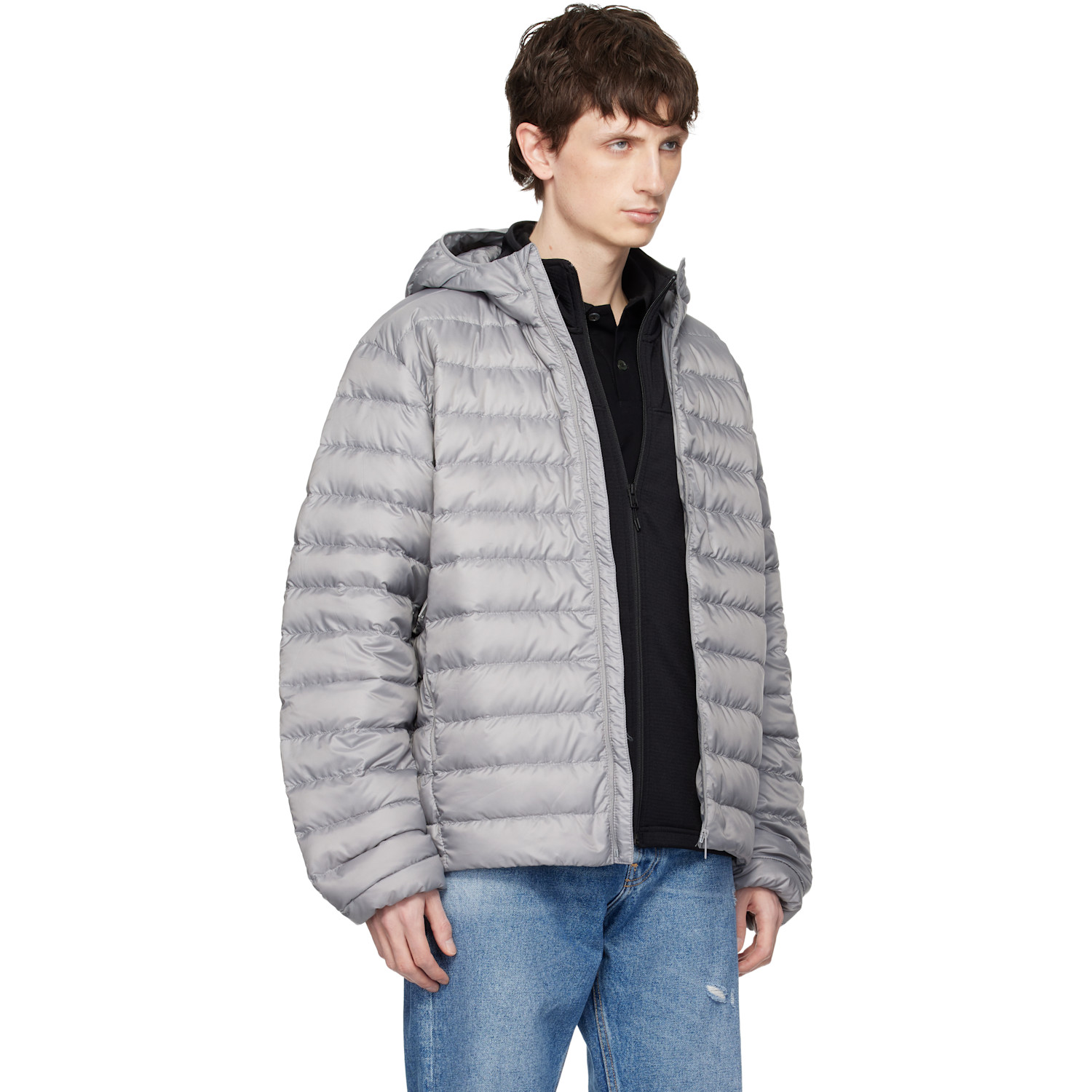  Canada Goose Gray 'tonal Label' Stratus Down Jacket 