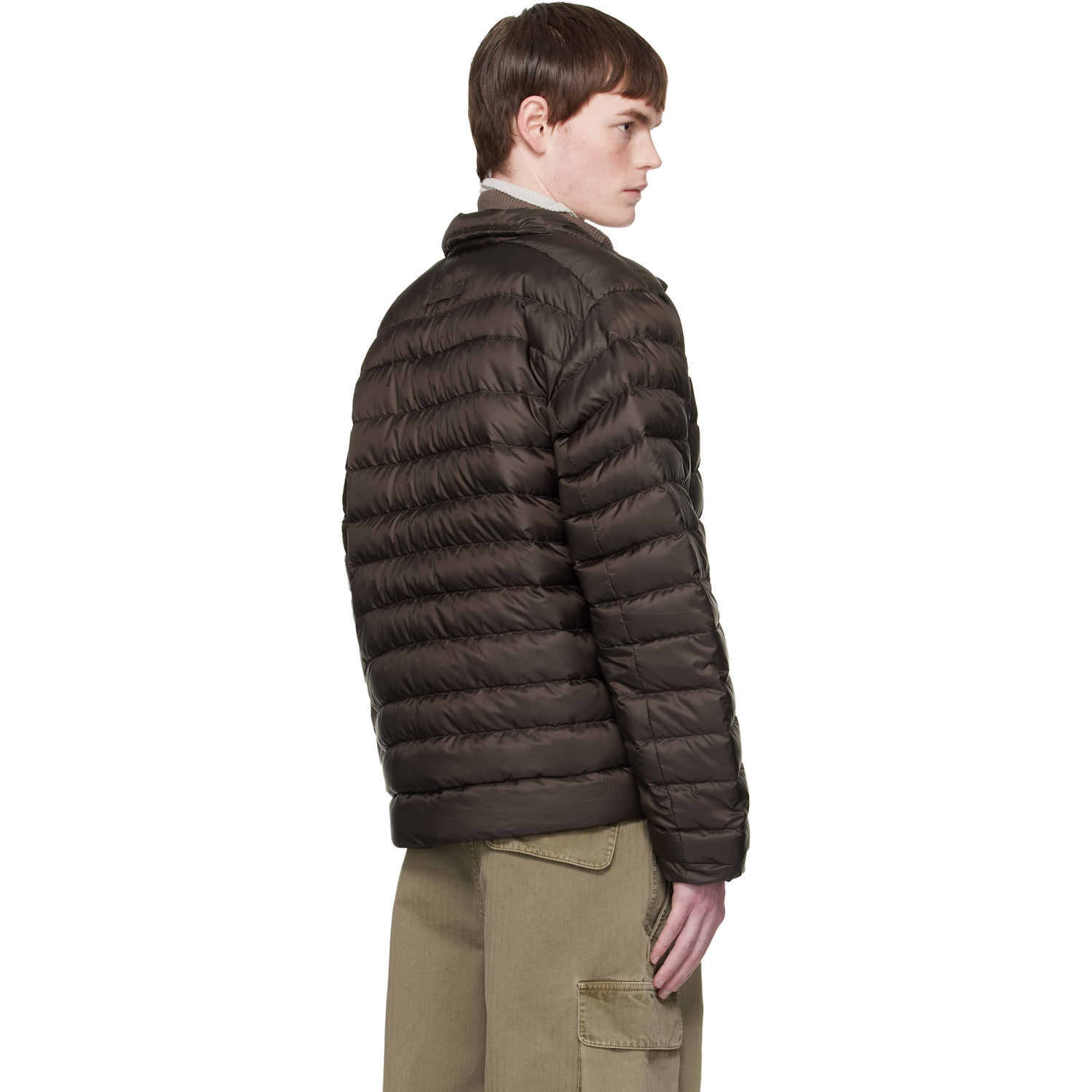  Canada Goose Brown 'tonal Label' Stratus Down Jacket 