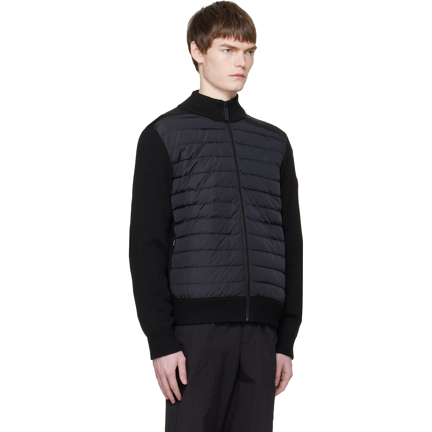  Canada Goose Black Hybridge Knit Down Jacket 