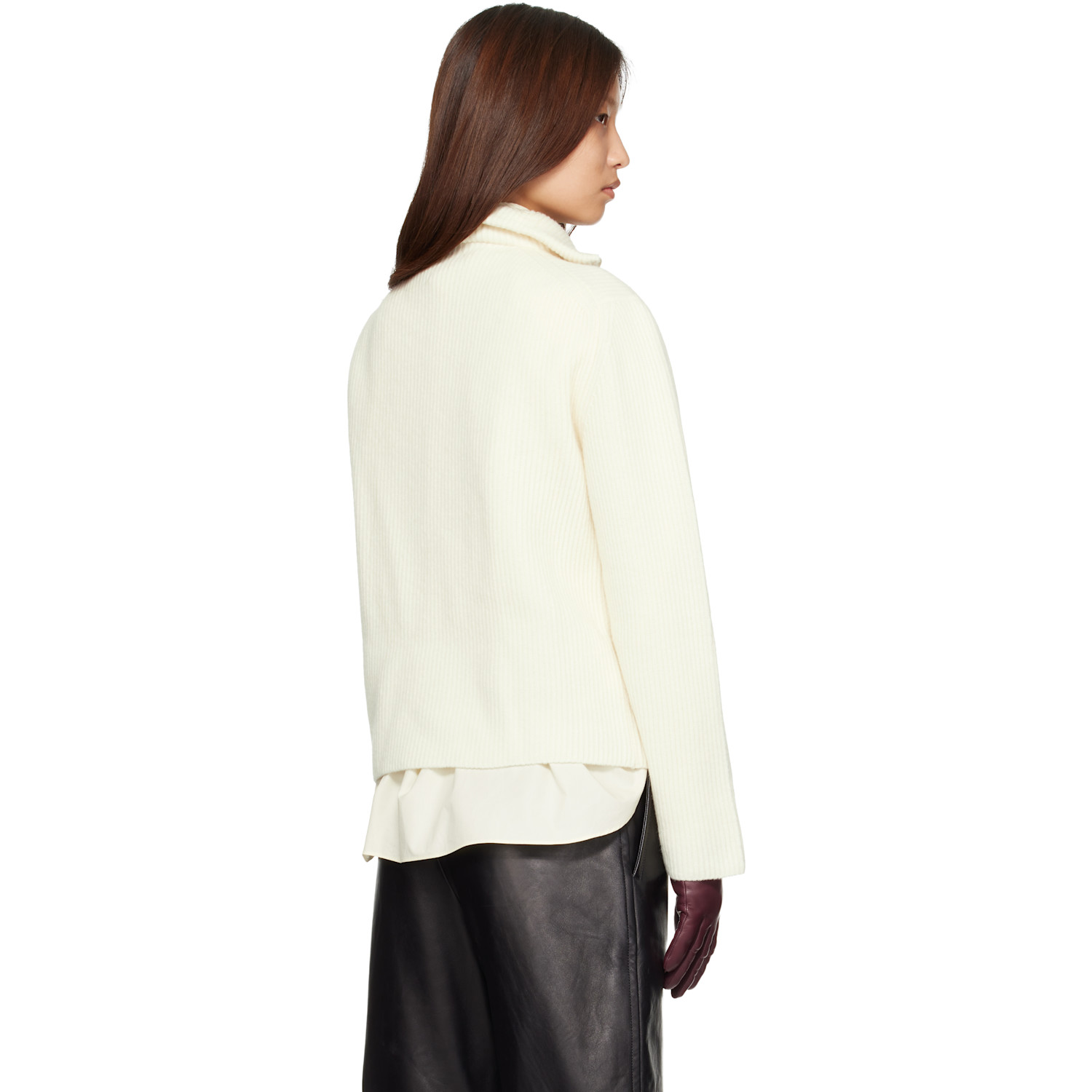  Mackage Off-white Gladys Knit Half-zip Pullover Sweater 