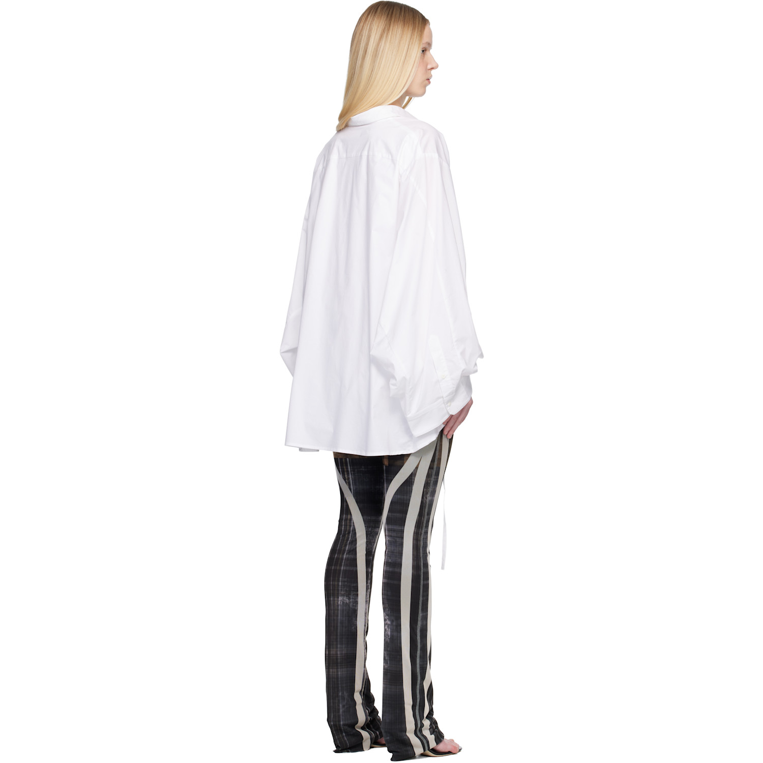  Ottolinger White Liberated Double Shirt Minidress 