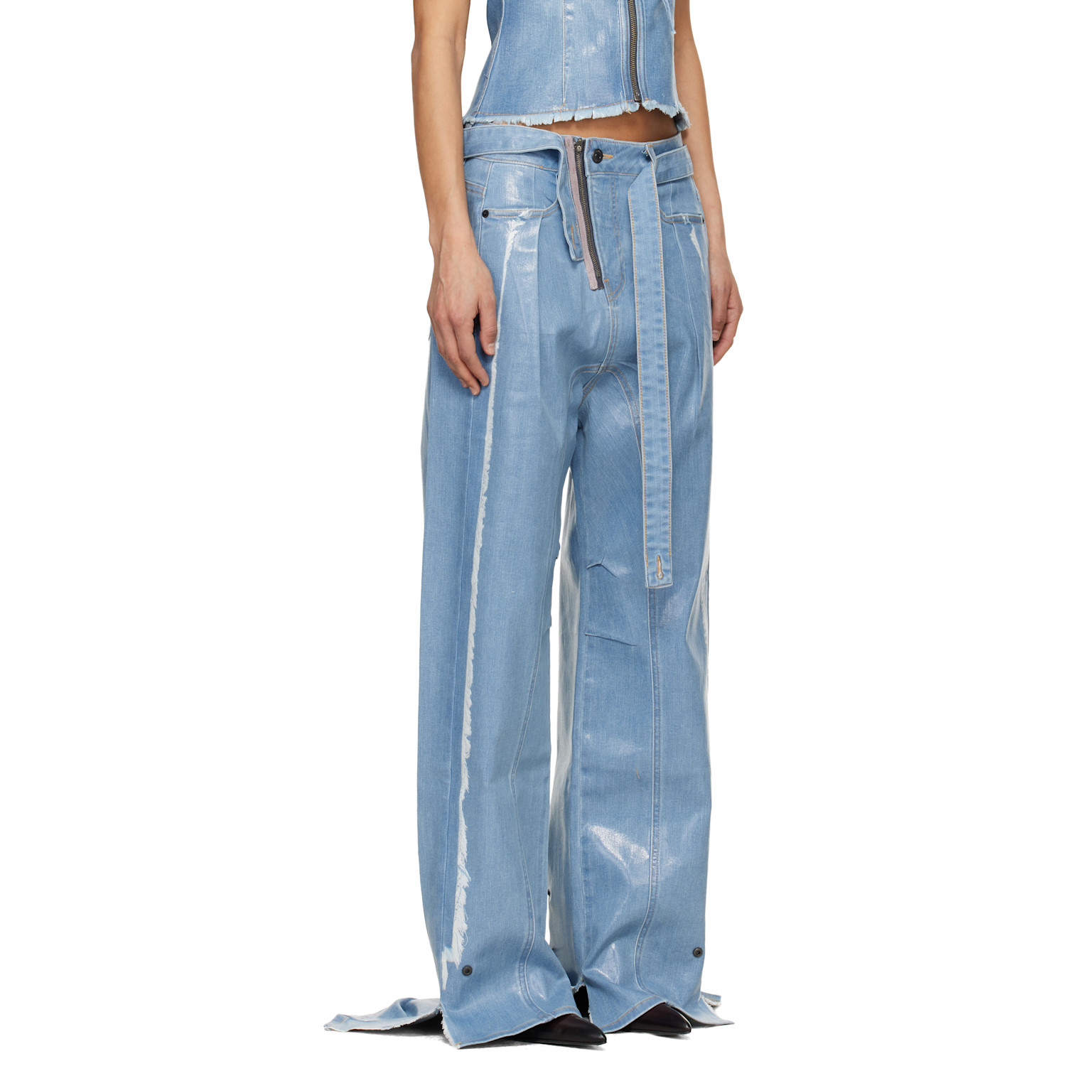  Ottolinger Blue Glazed Baggy Jeans 