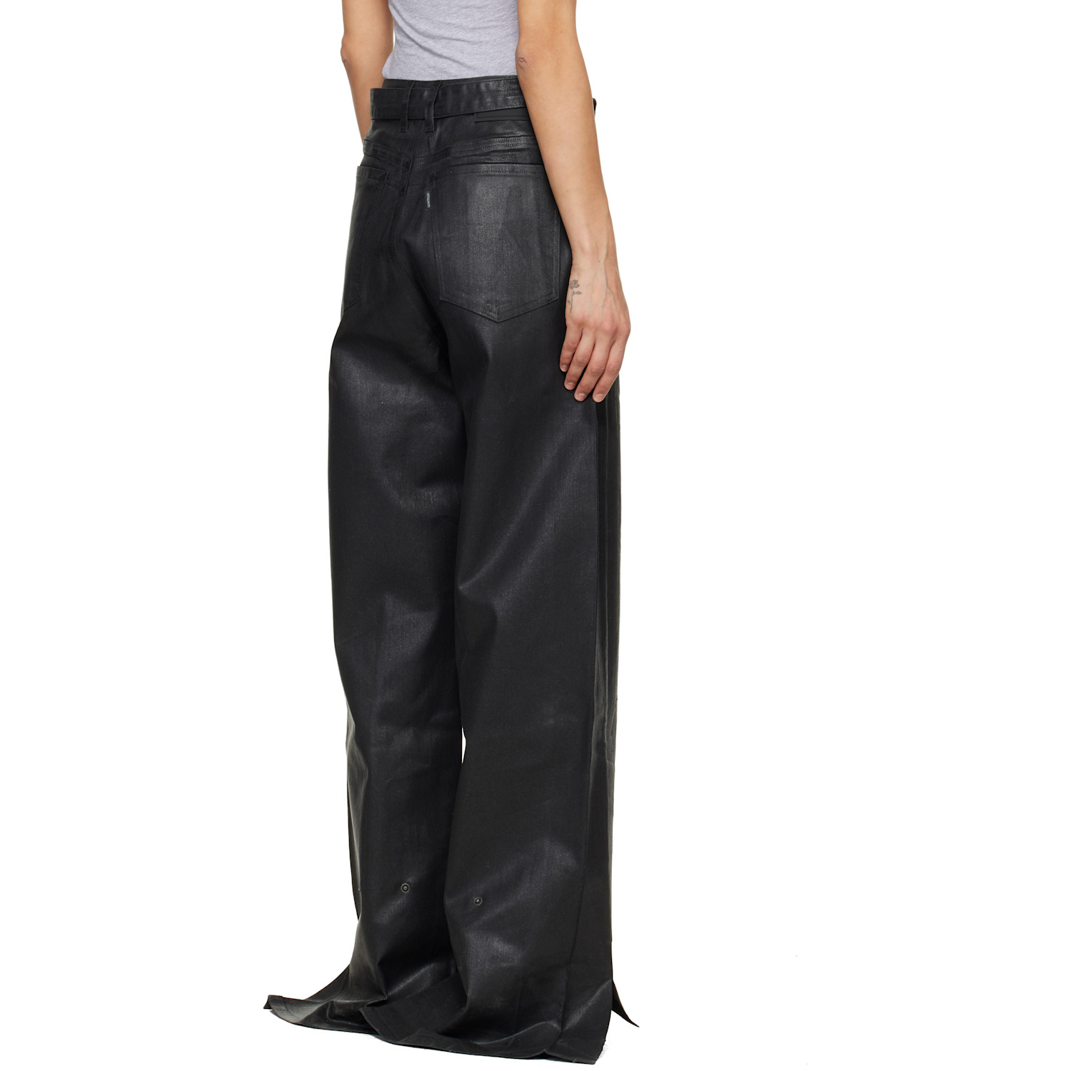  Ottolinger Black Glazed Baggy Jeans 