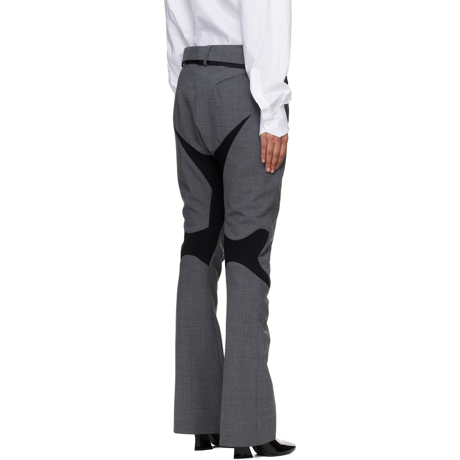  Ottolinger Gray Slim Multiline Suit Trousers 