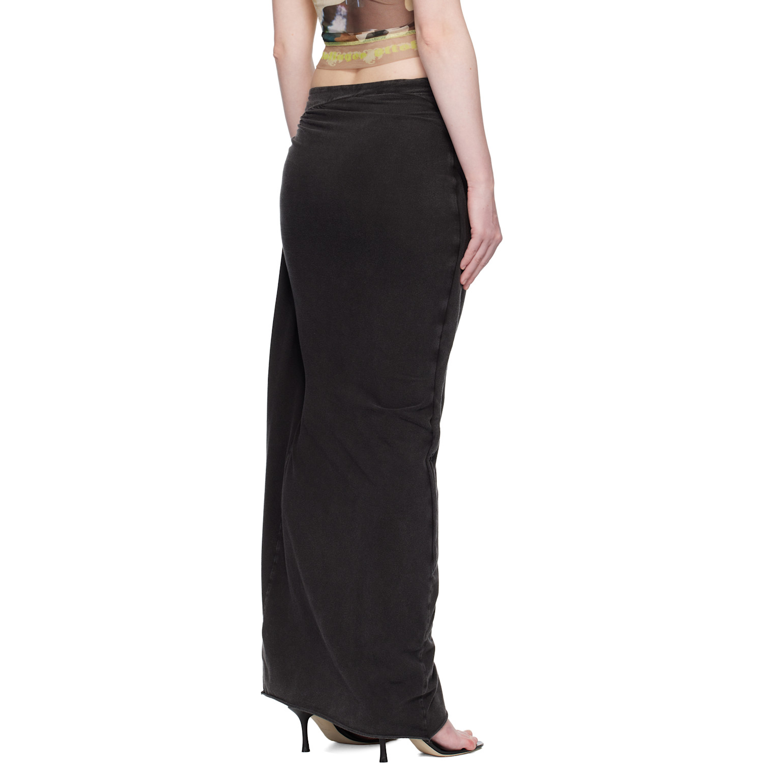  Ottolinger Black Slitted Maxi Skirt 