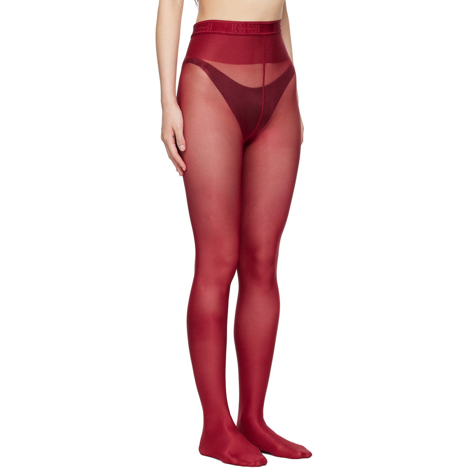  Wolford Red Neon 40 Tights 