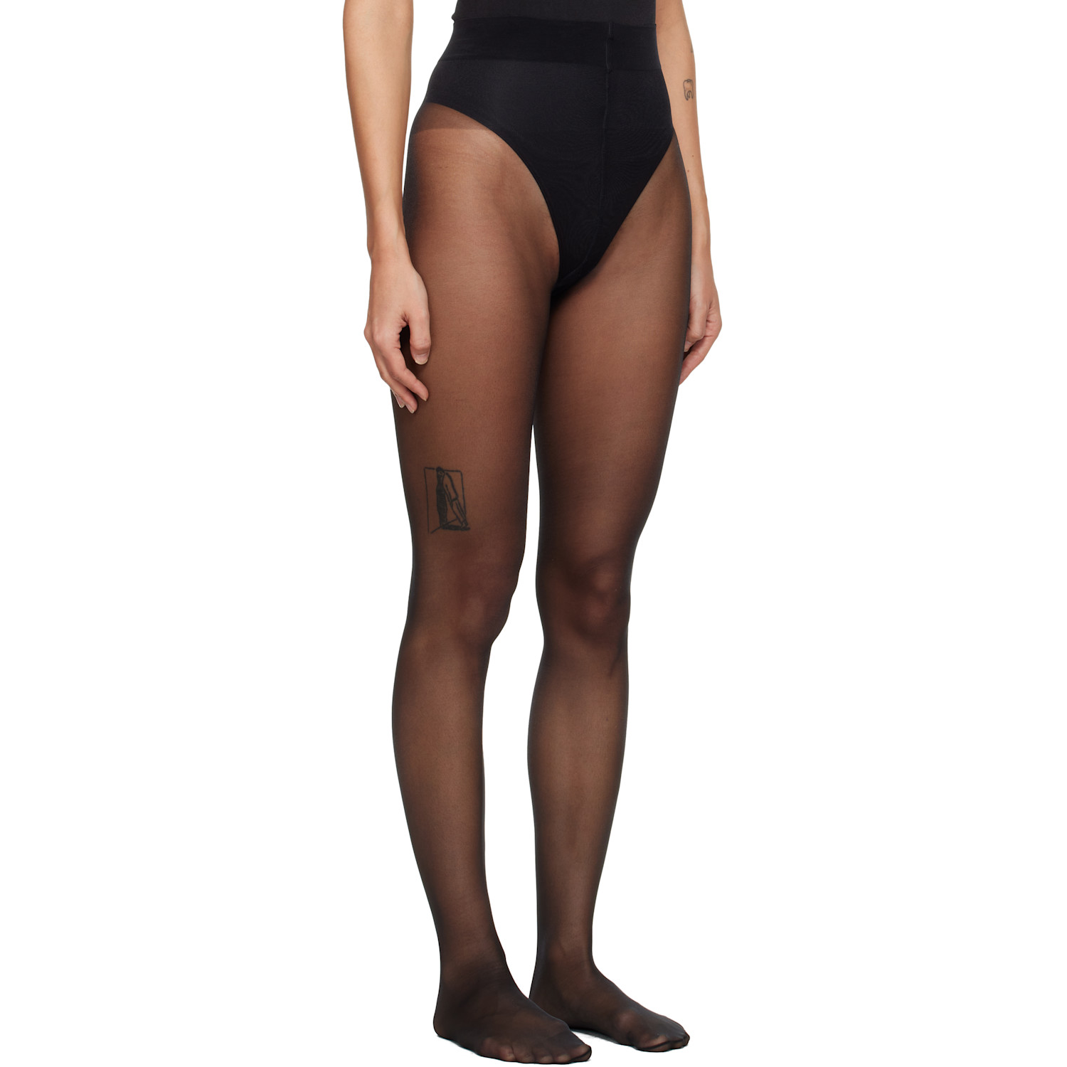 Wolford Black Satin Touch 20 Tights 