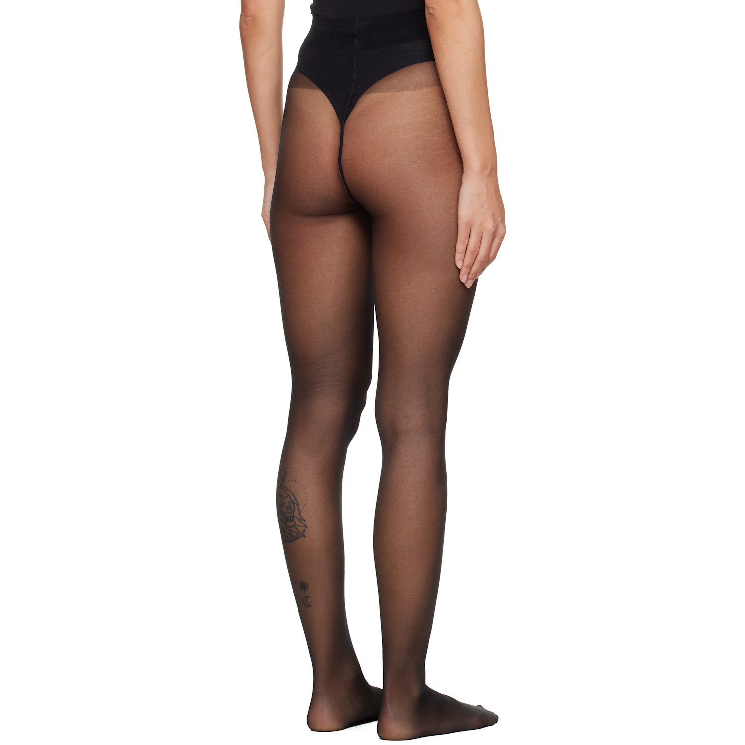  Wolford Black Satin Touch 20 Tights 