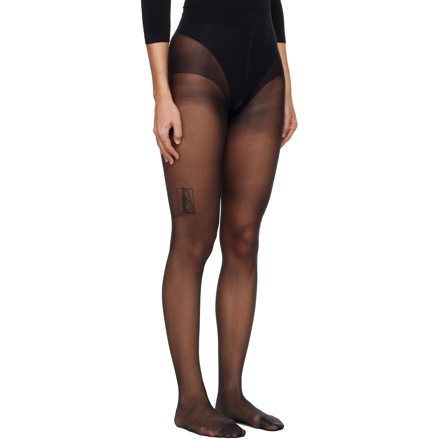  Wolford Black Pure 10 Tights 