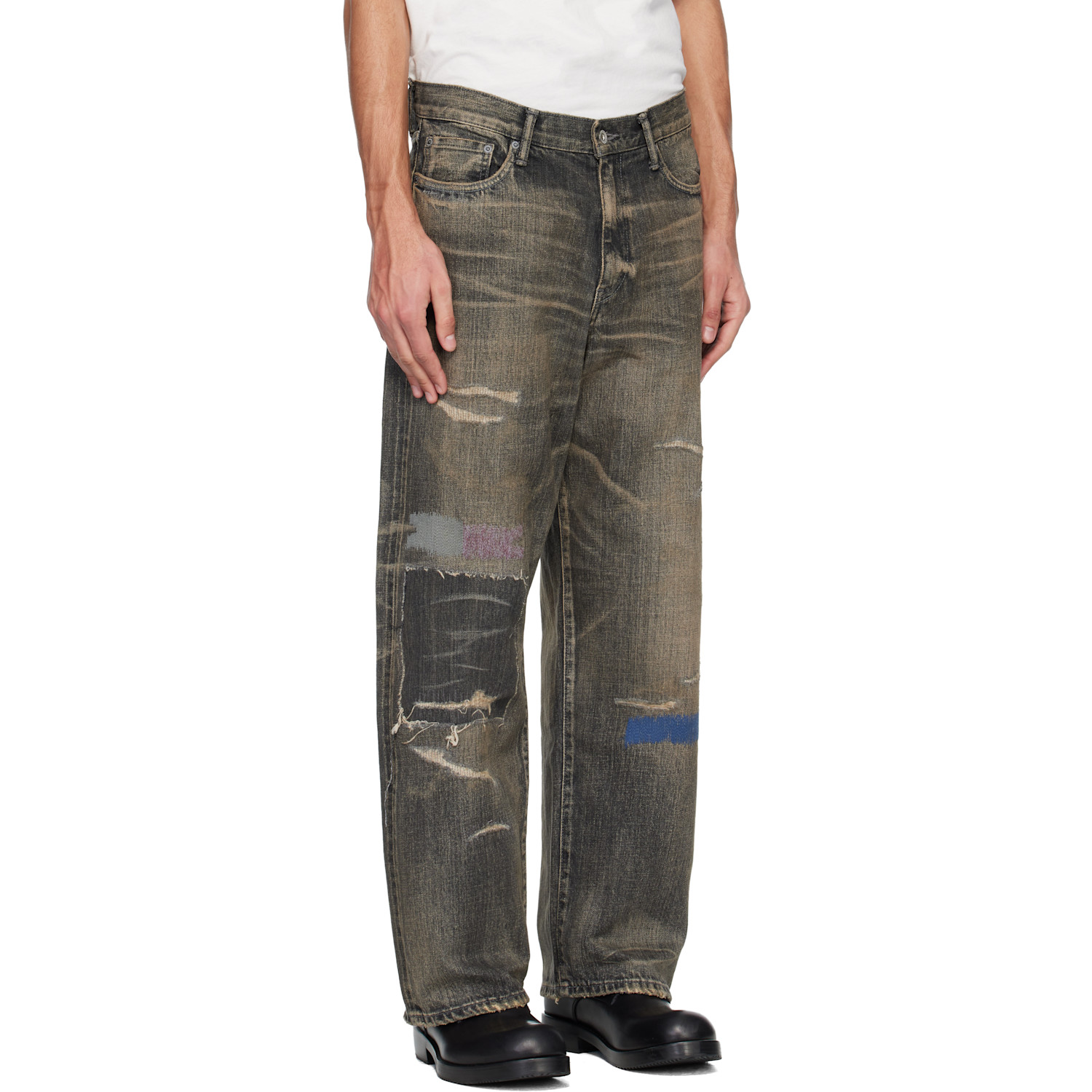  Neighborhood Black Dp Wide Jeans 