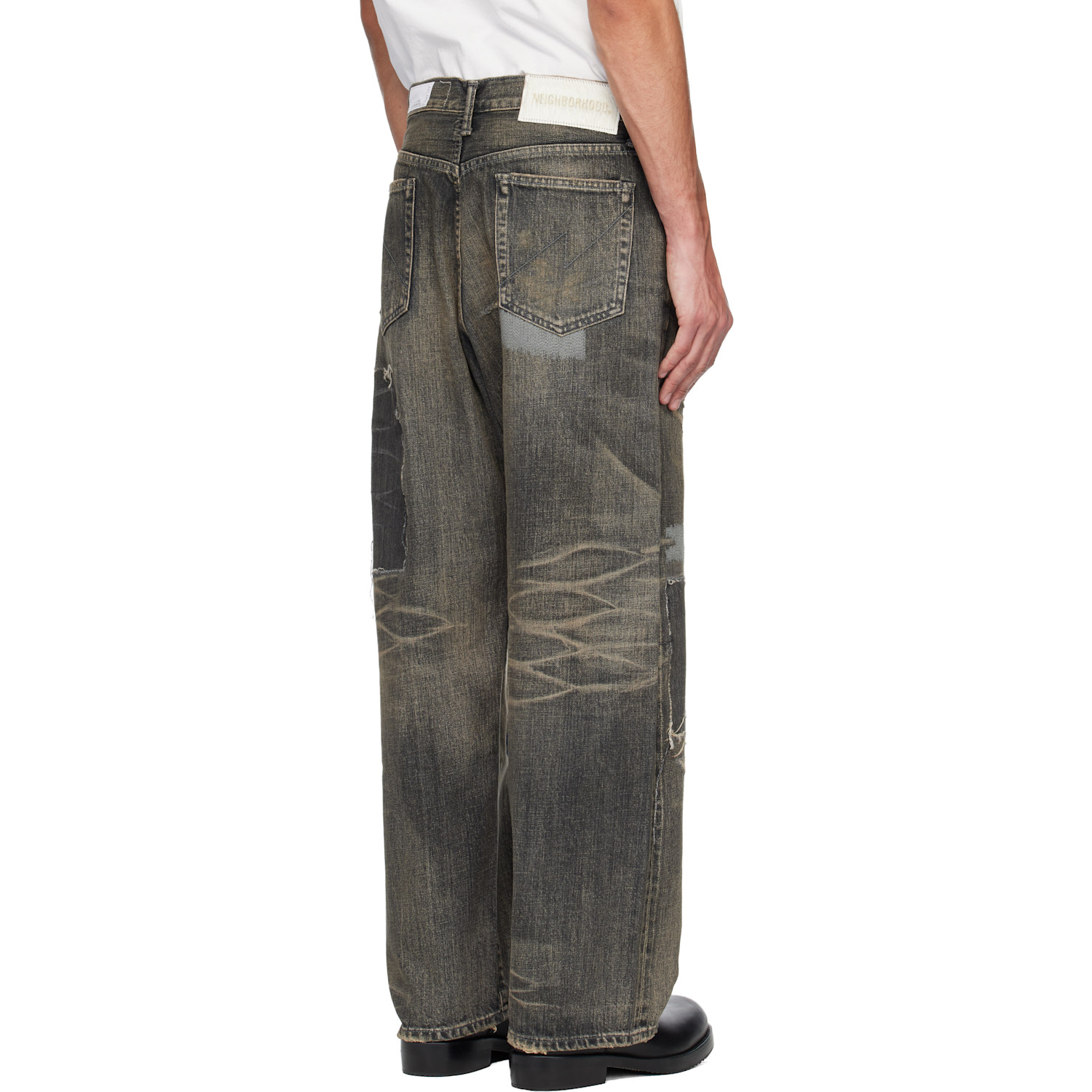  Neighborhood Black Dp Wide Jeans 