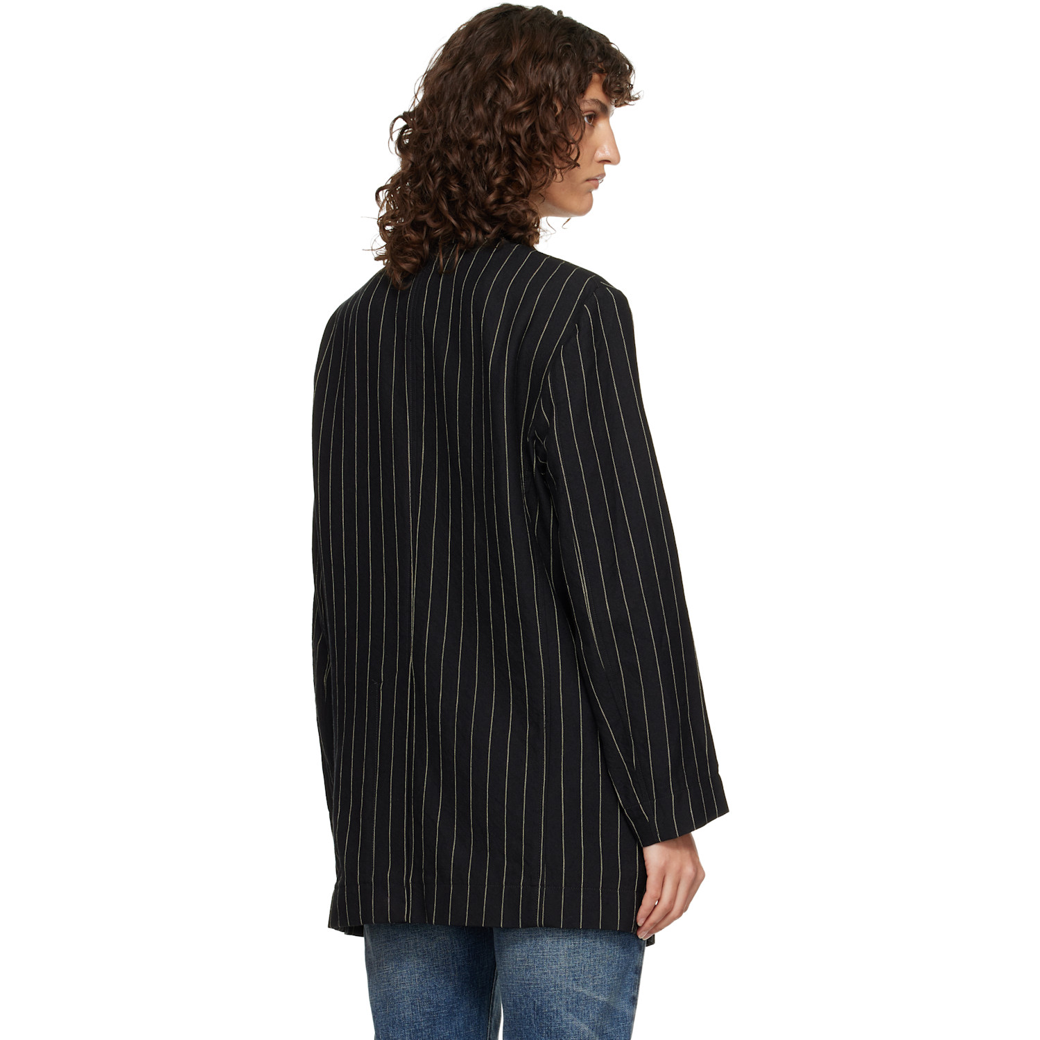  R13 Black Oversized Ragged Blazer 