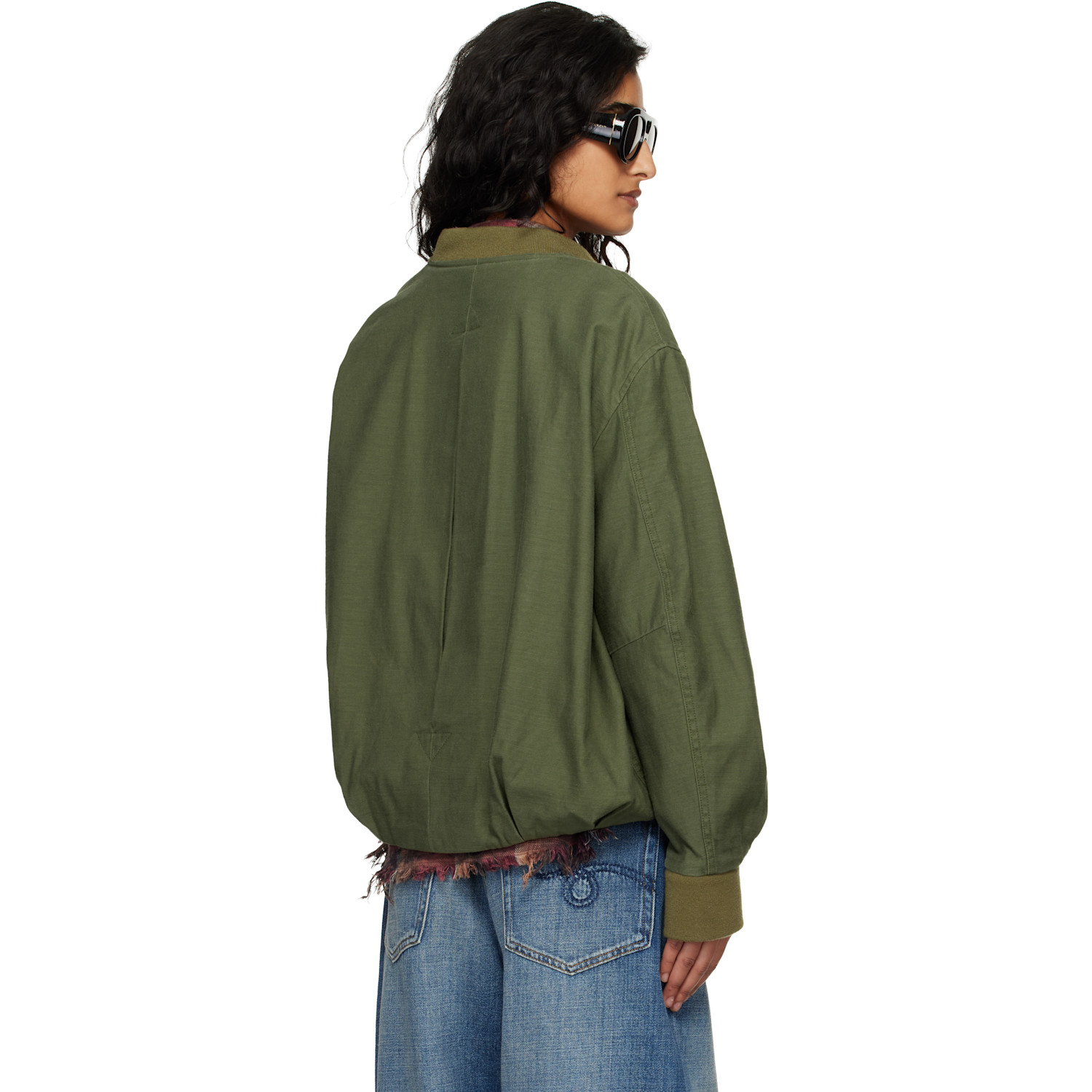  R13 Khaki Bubble Bomber Jacket 