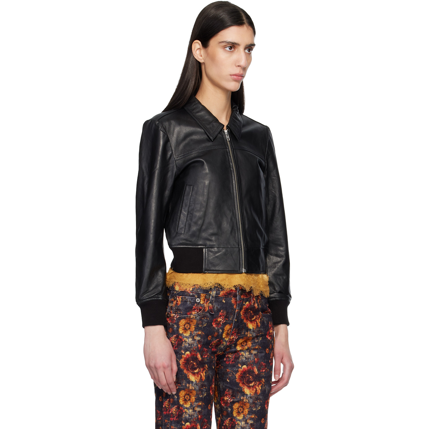  R13 Black Berlin Leather Jacket 