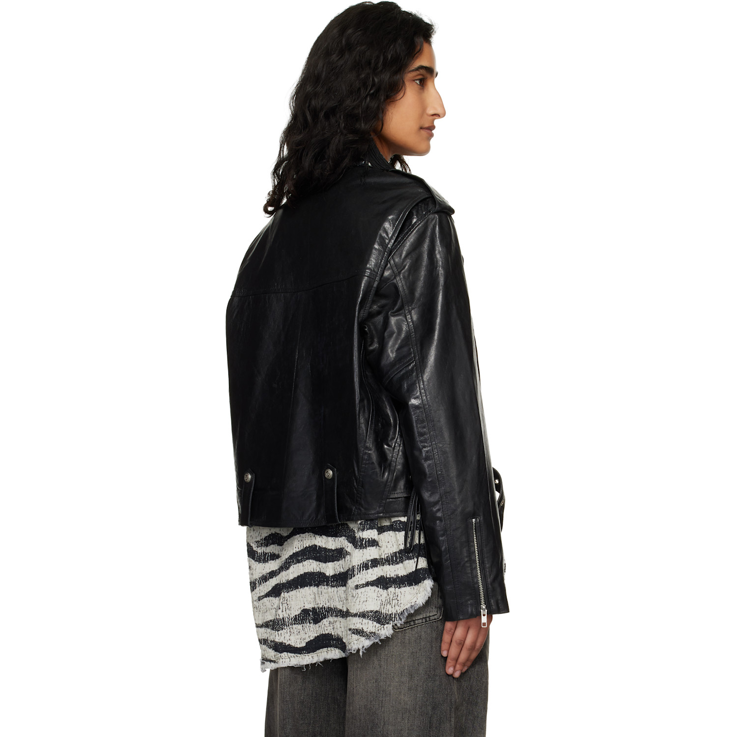  R13 Black Moto Leather Jacket 