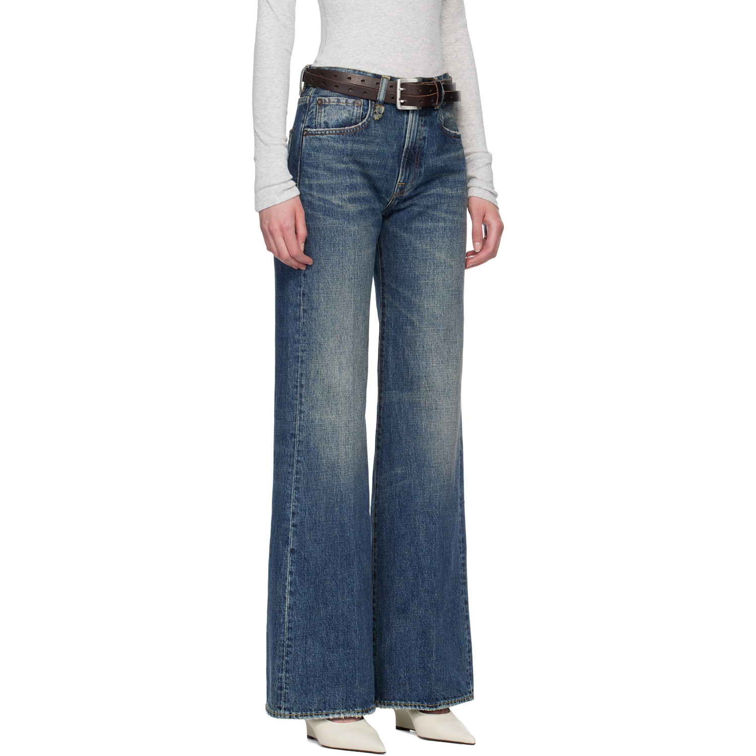  R13 Blue Flared High-rise Jeans 