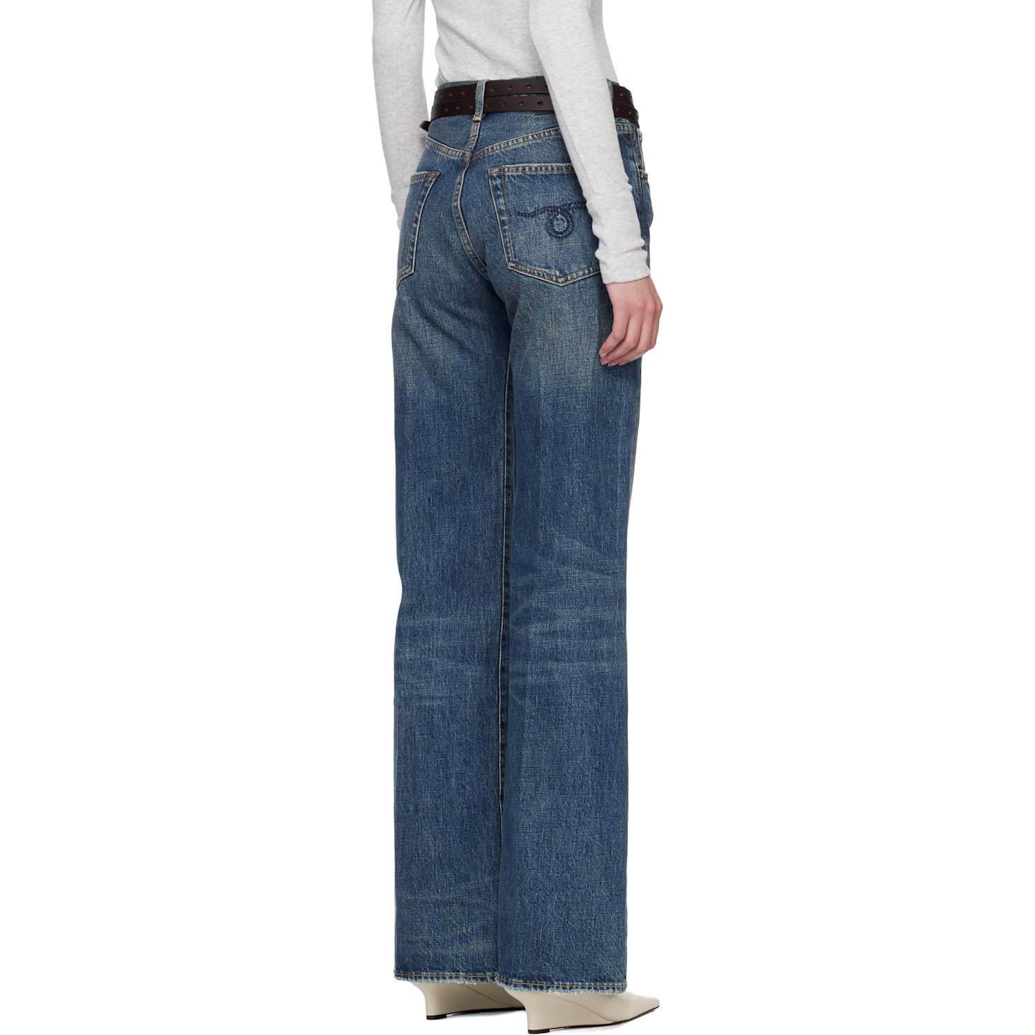  R13 Blue Flared High-rise Jeans 